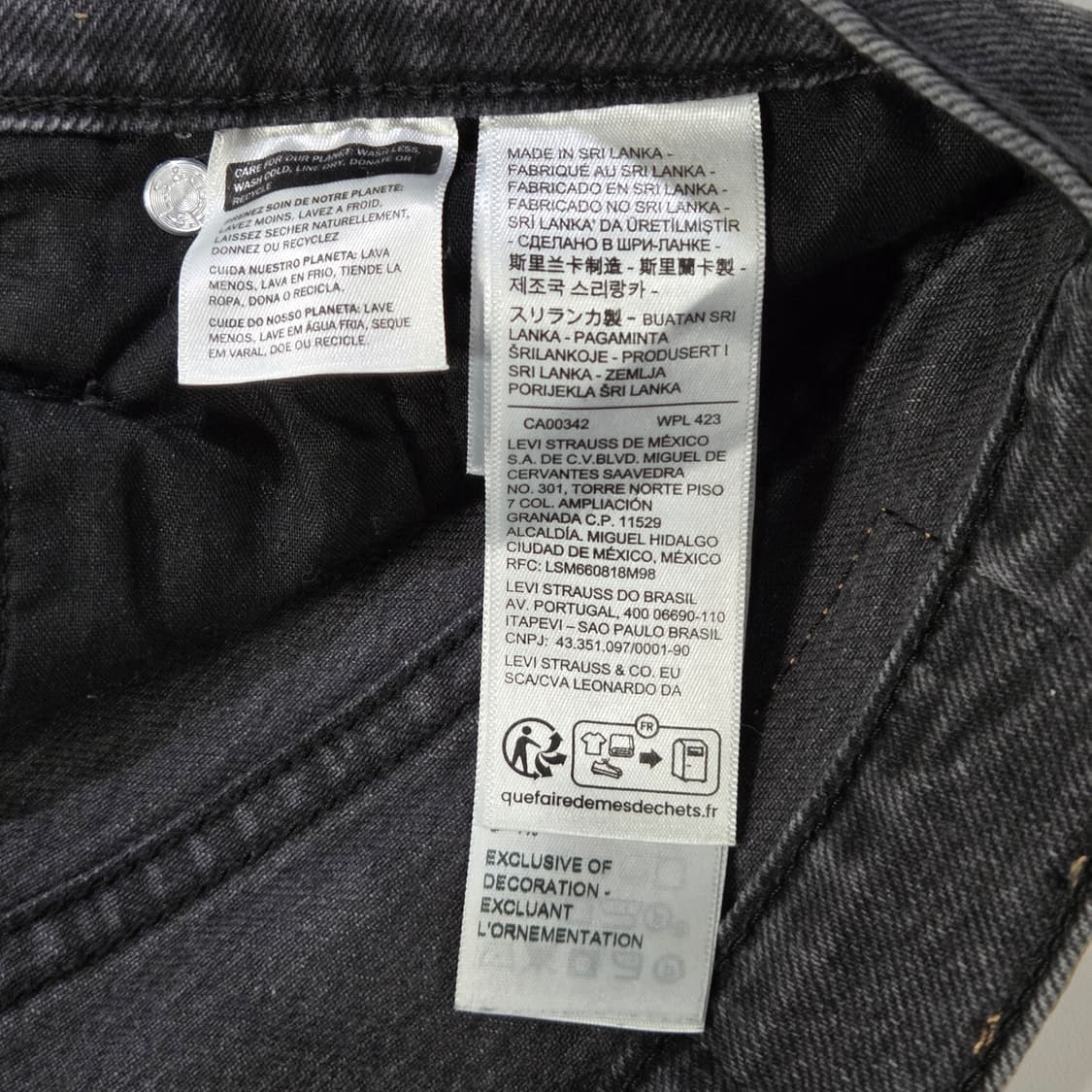 리바이스 립케이지 스트레이트 앵클 데님팬츠 28 상품이미지7