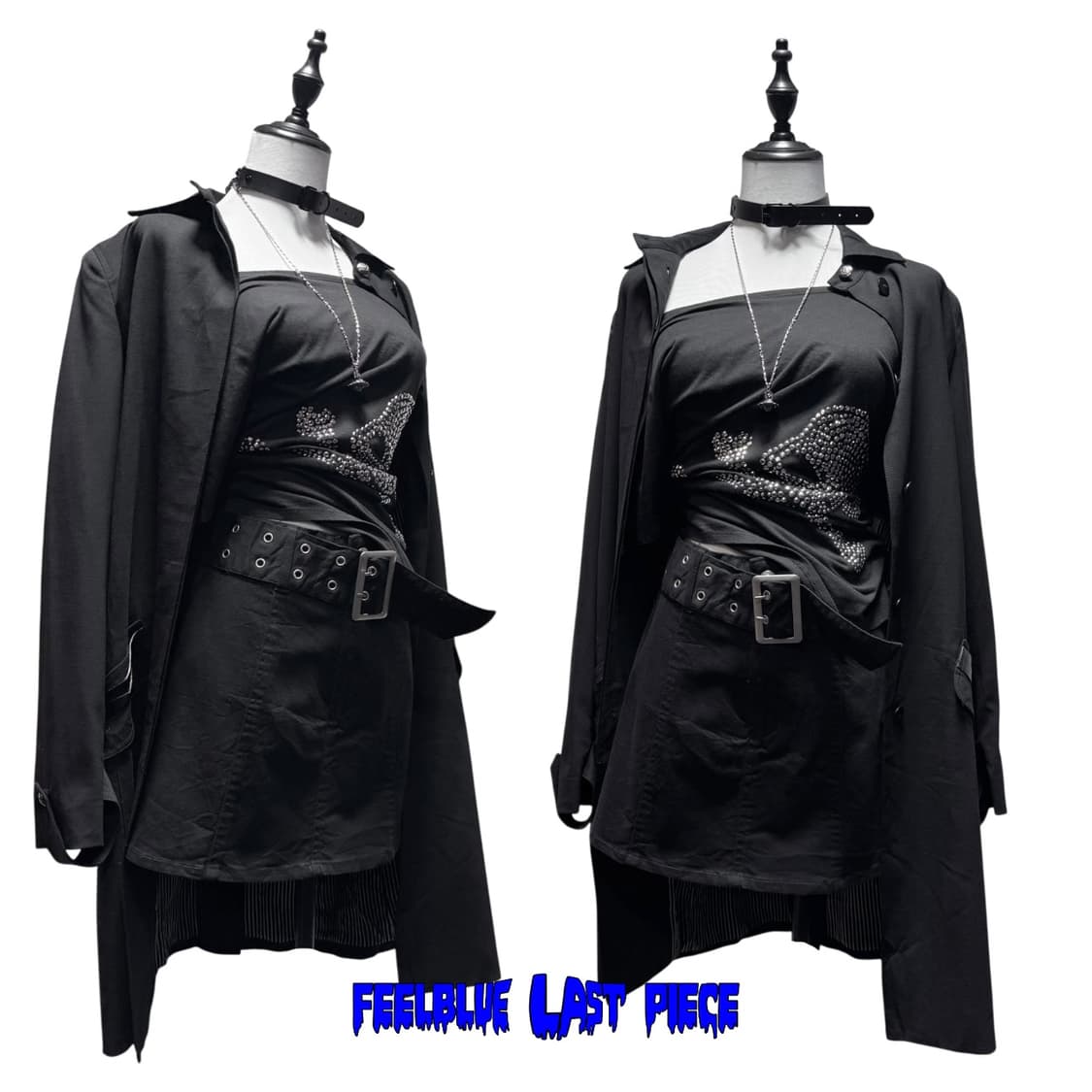 Eyelet-Belted Set black mini skirt 상품이미지6