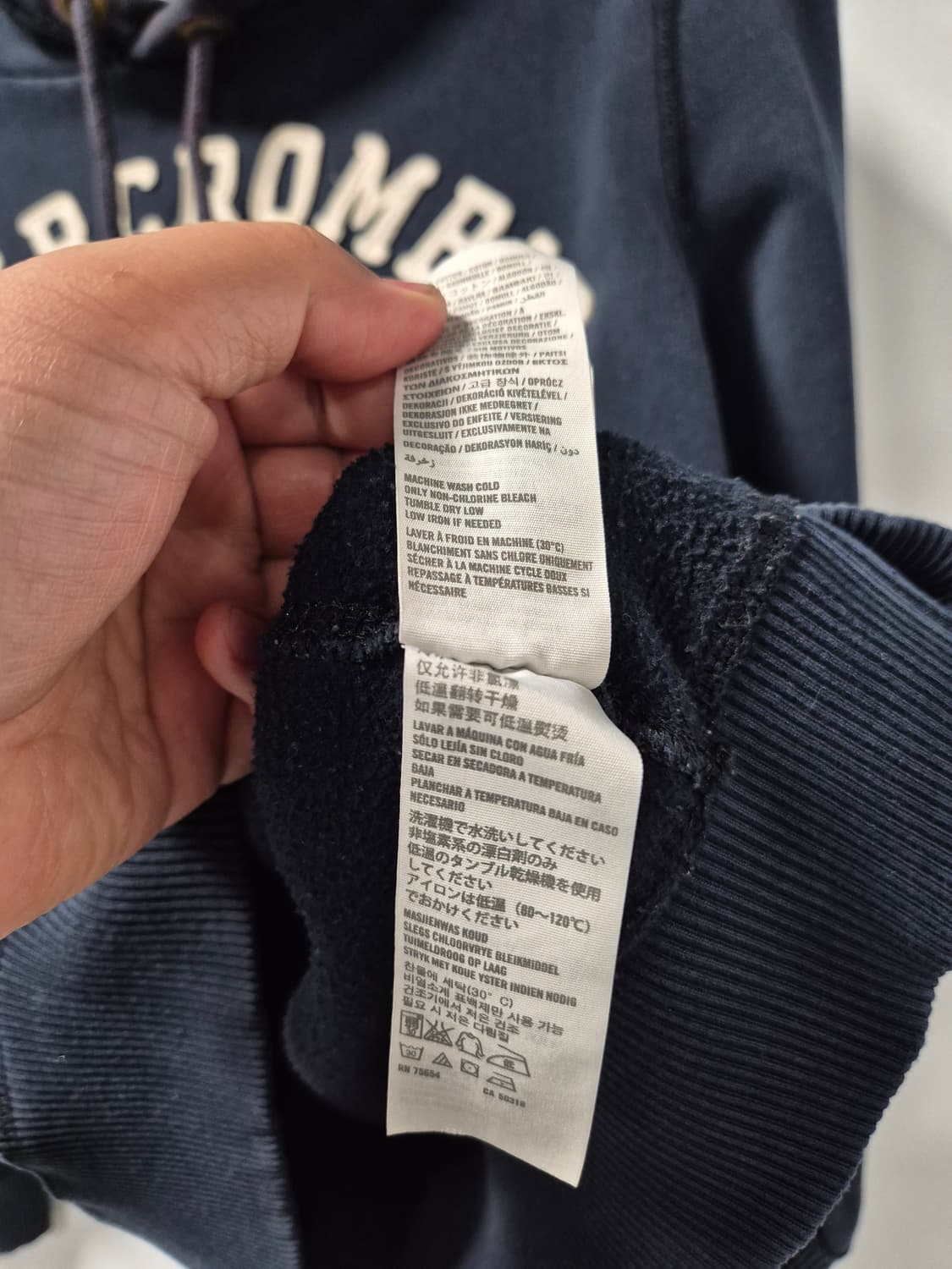 *무료배송*아베크롬비 Y2K 올드스쿨 네이비 후드티 M사이즈(상태A급) 상품이미지9