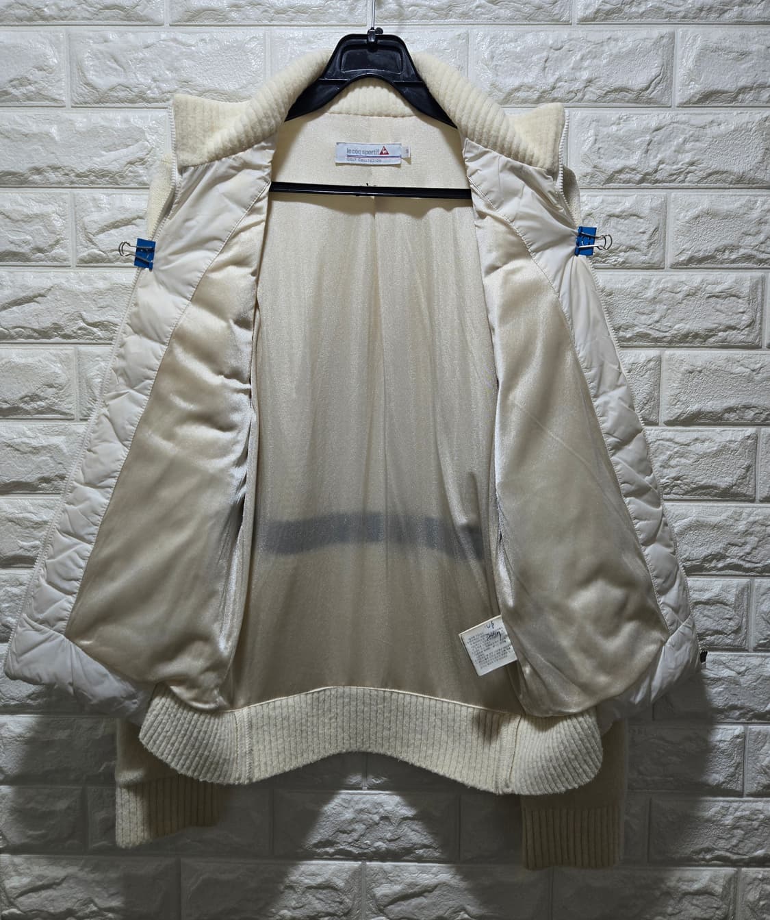 르꼬끄 골프 덕다운 패딩배색 방풍 집업니트 85~90 상품이미지2