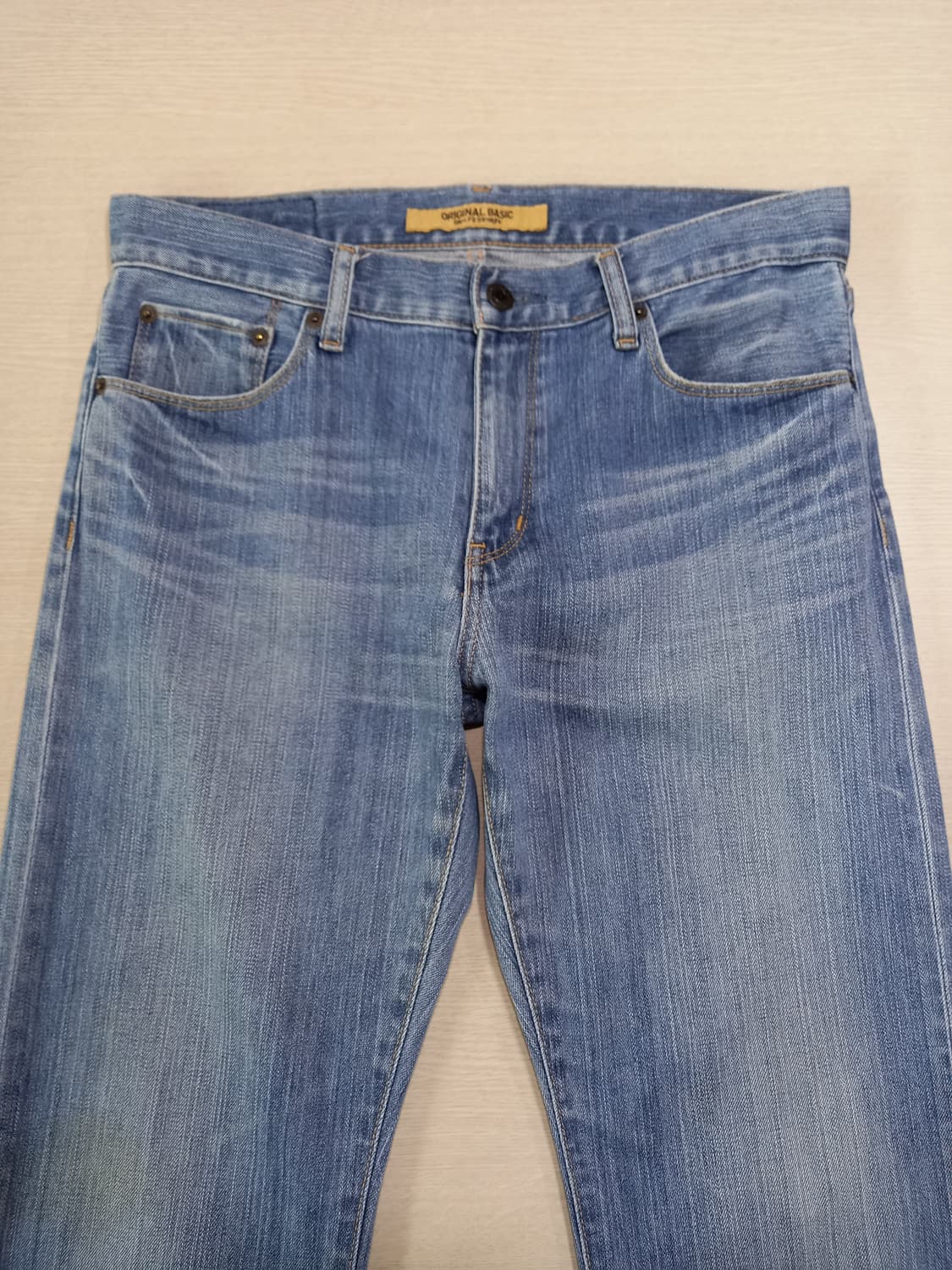 31 유니끌로 S001 워싱 일자진 연청 31-473 상품이미지3