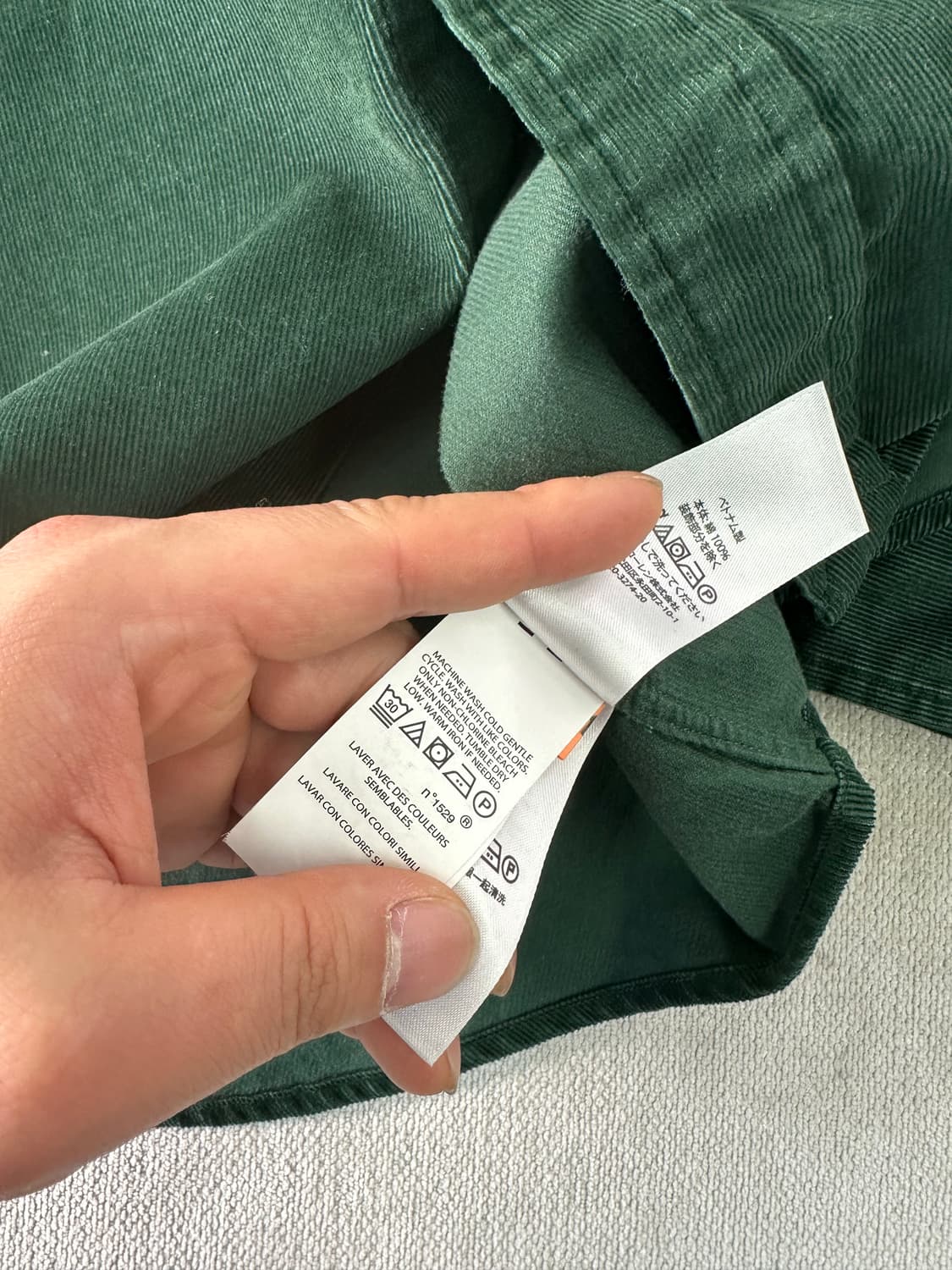 105 폴로랄프로렌 신형라벨 코듀로이 그린 셔츠 상품이미지6