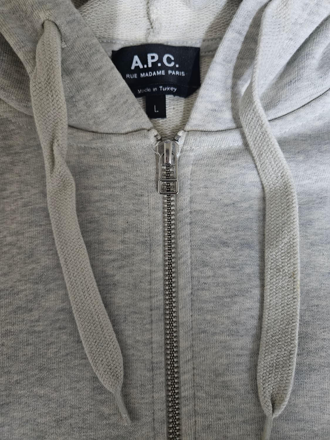A.P.C. 멜란지 그레이 후드 집업 상품이미지4