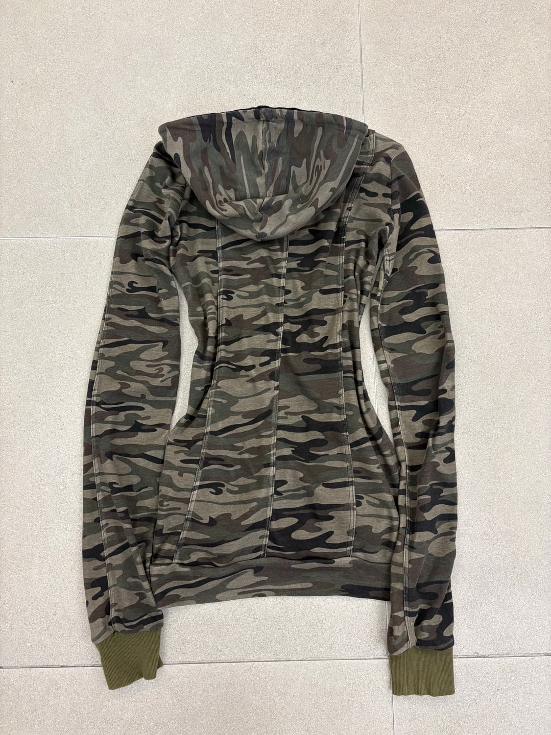 밀리터리 셔링 딱붙 후드집업 상품이미지4