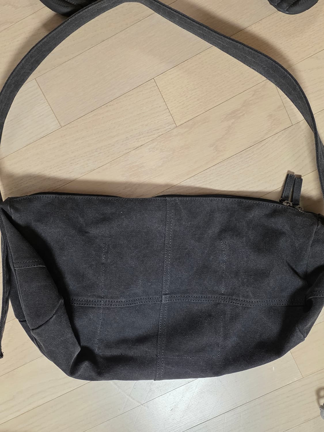 스컬프터 빈티지 캔버스 더플백 - 차콜 상품이미지2