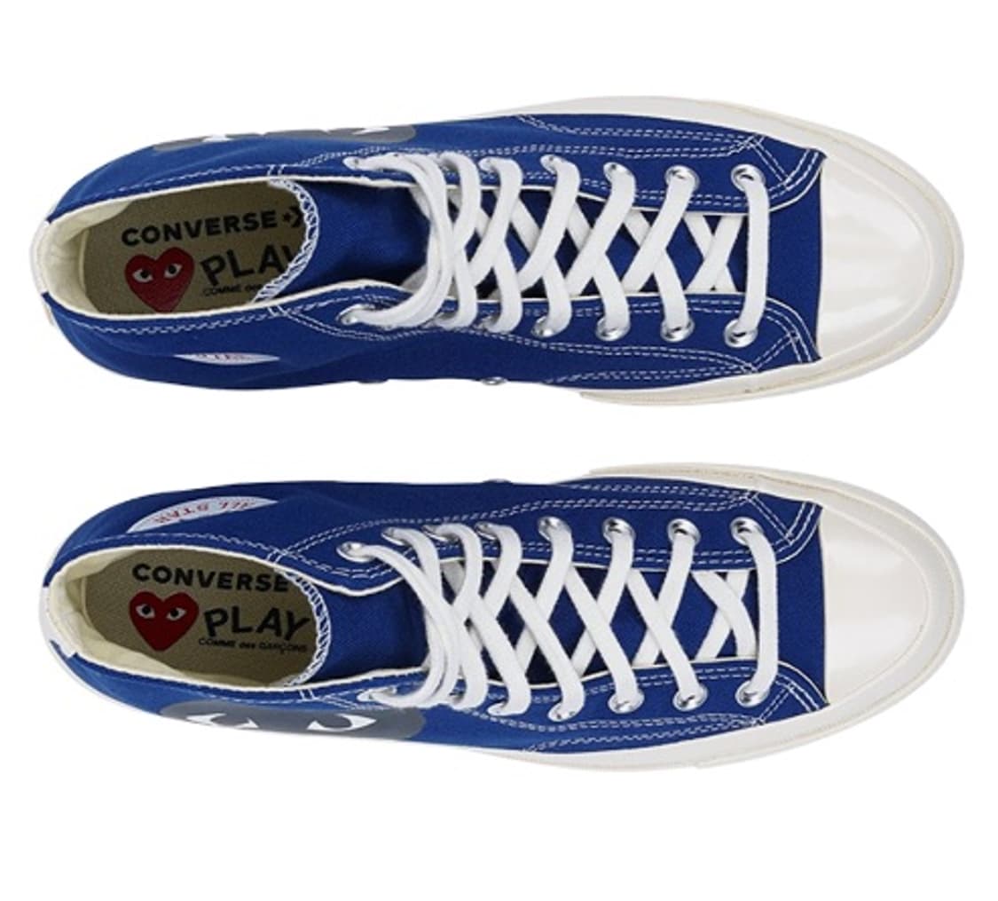 컨버스 꼼데가르송 척 70 하이 블루 쿼츠 275 상품이미지4