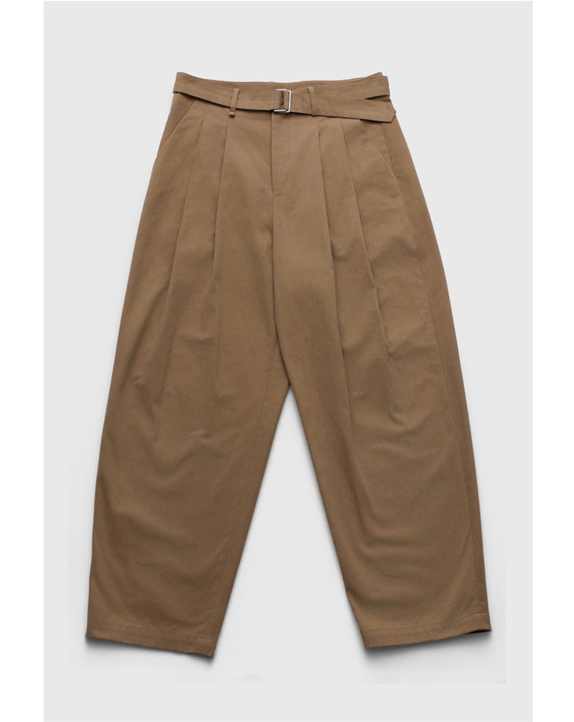 베이드(veiyd) 더블 플리츠 벨티드 트라우저 딥카멜 1사이즈 새상품 상품이미지1