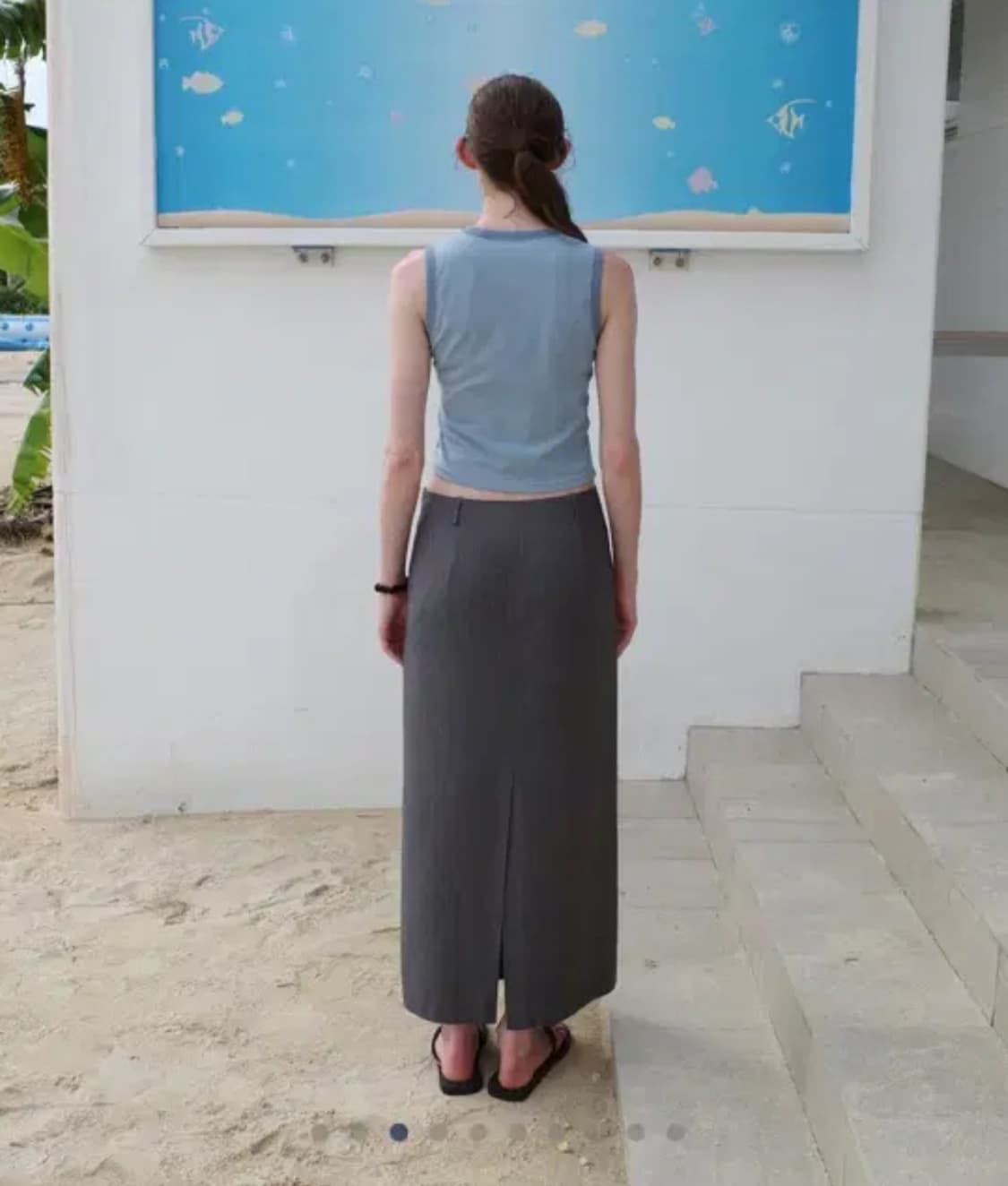 로우클래식 스트라이프 스커트 S 택 있는 새상품 상품이미지2