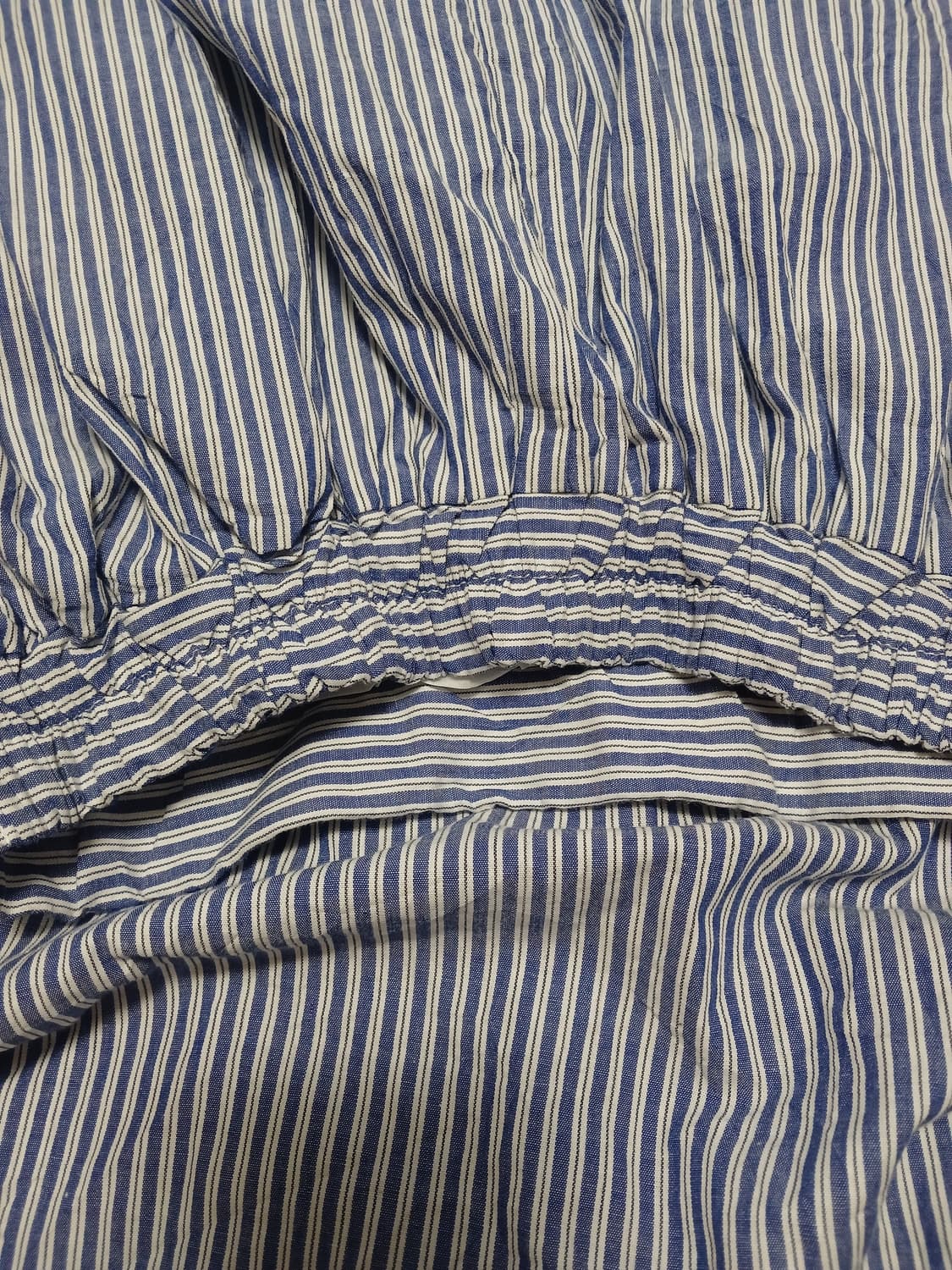 모리걸 스트라이프 블루 밴딩 스커트 상품이미지2