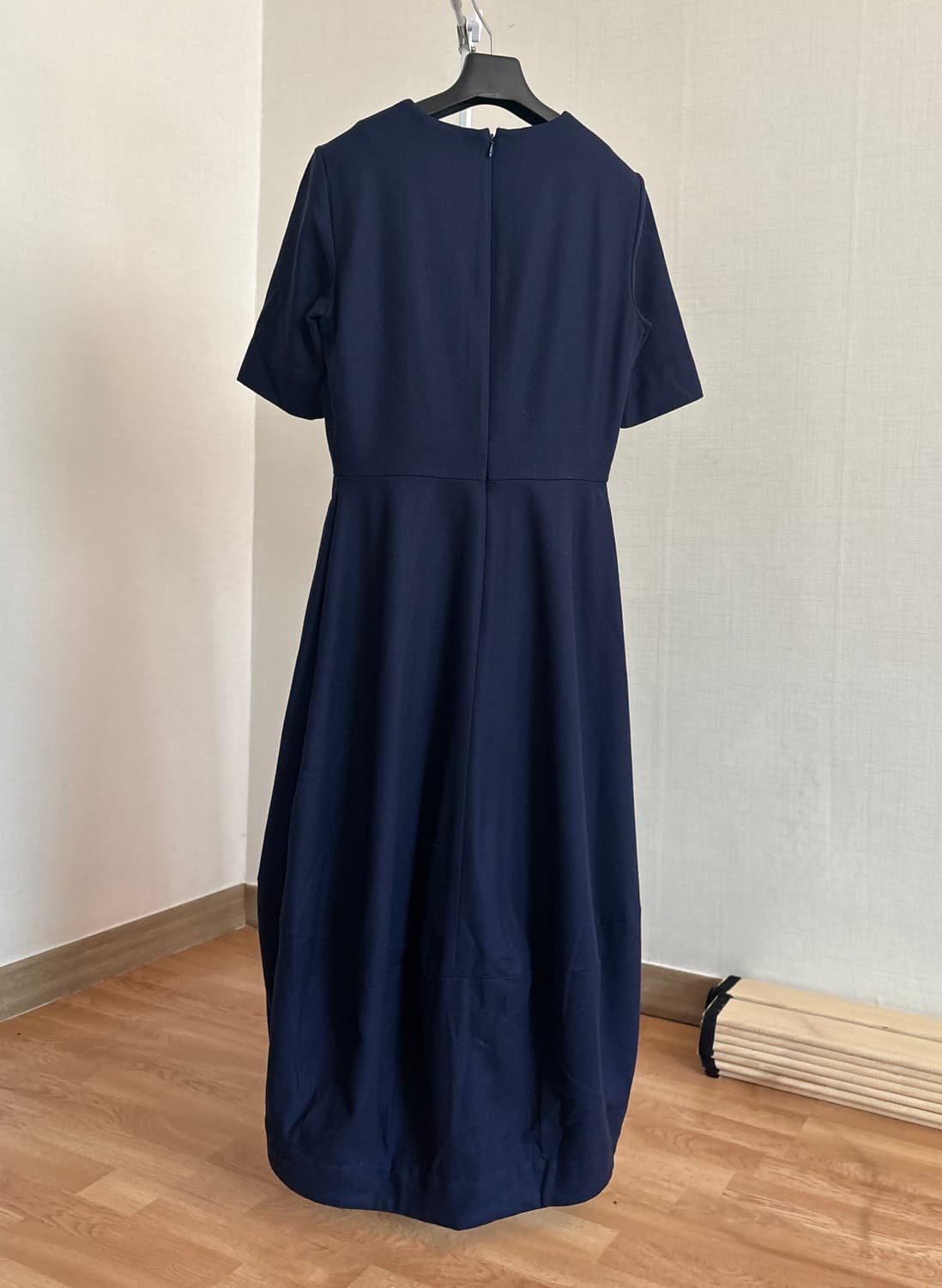 네이비 벌룬 롱 원피스 상품이미지2