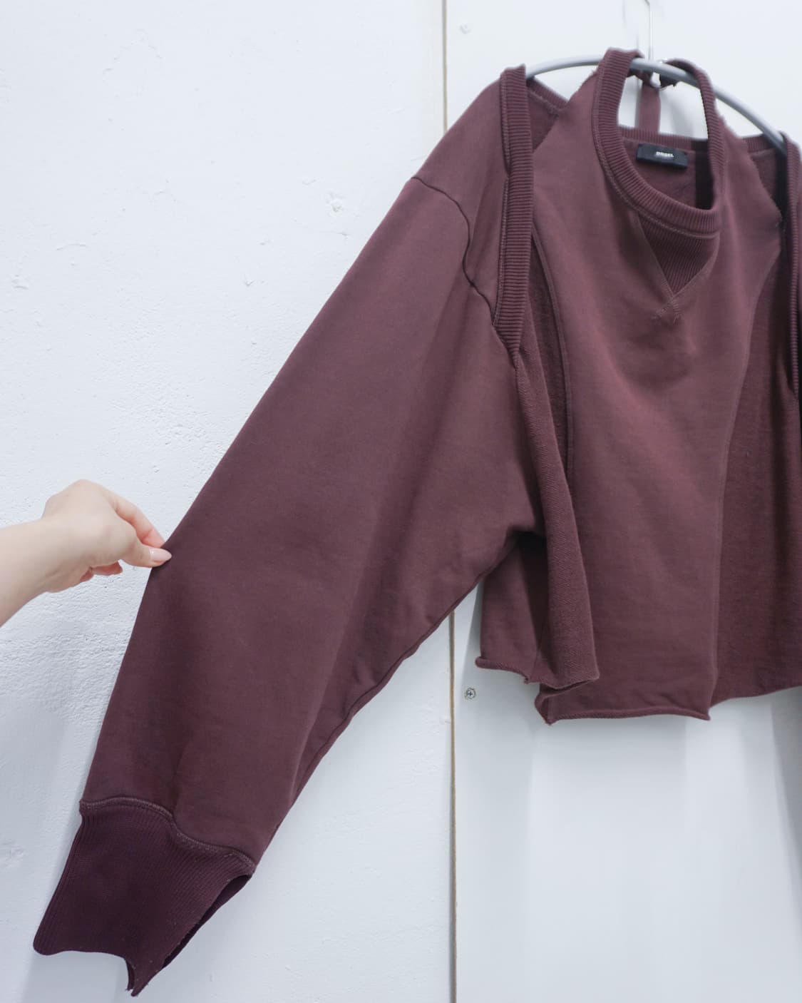 DIESEL cut-out layered strap sweatshirt 상품이미지5