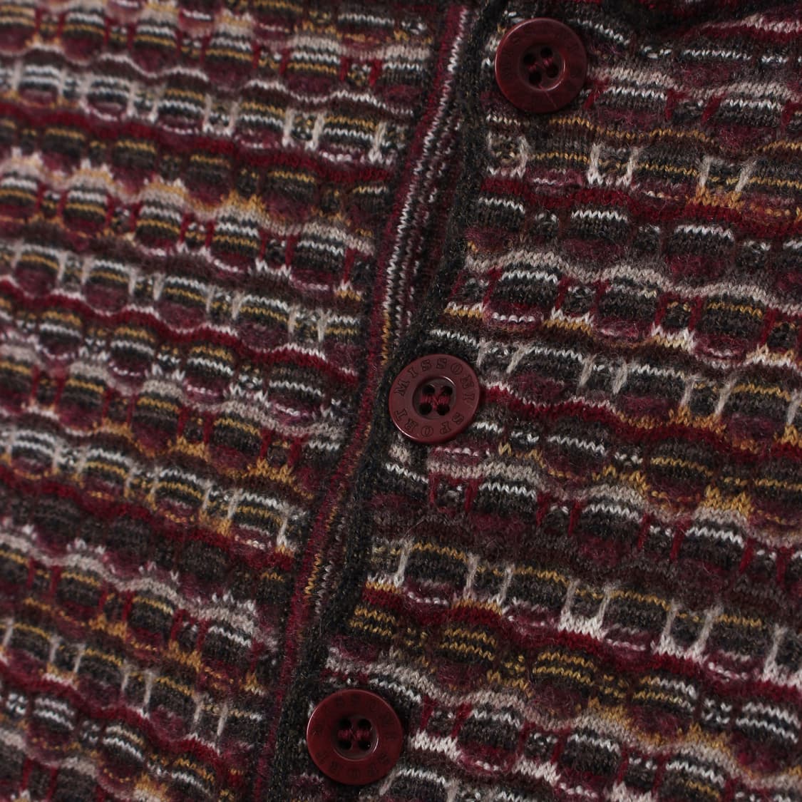 미쏘니 스포츠 빈티지 울 패턴 짜임 카라 니트 상품이미지3