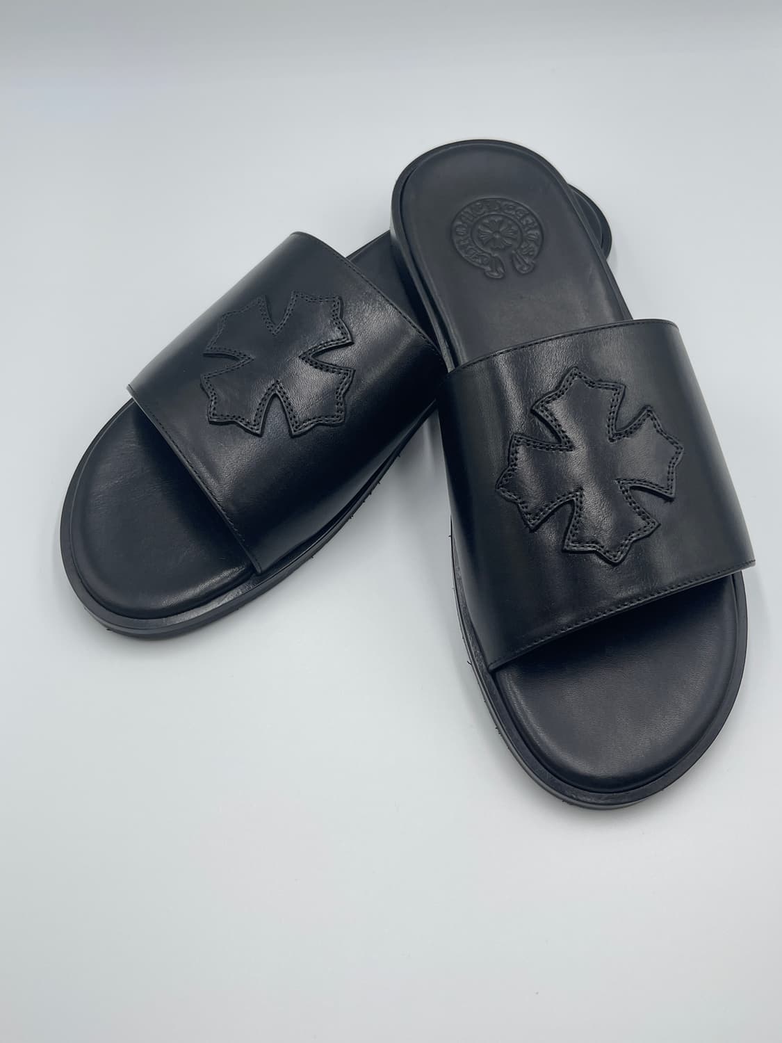 크롬하츠 레더 CH 패치 슬라이드 43사이즈 상품이미지2
