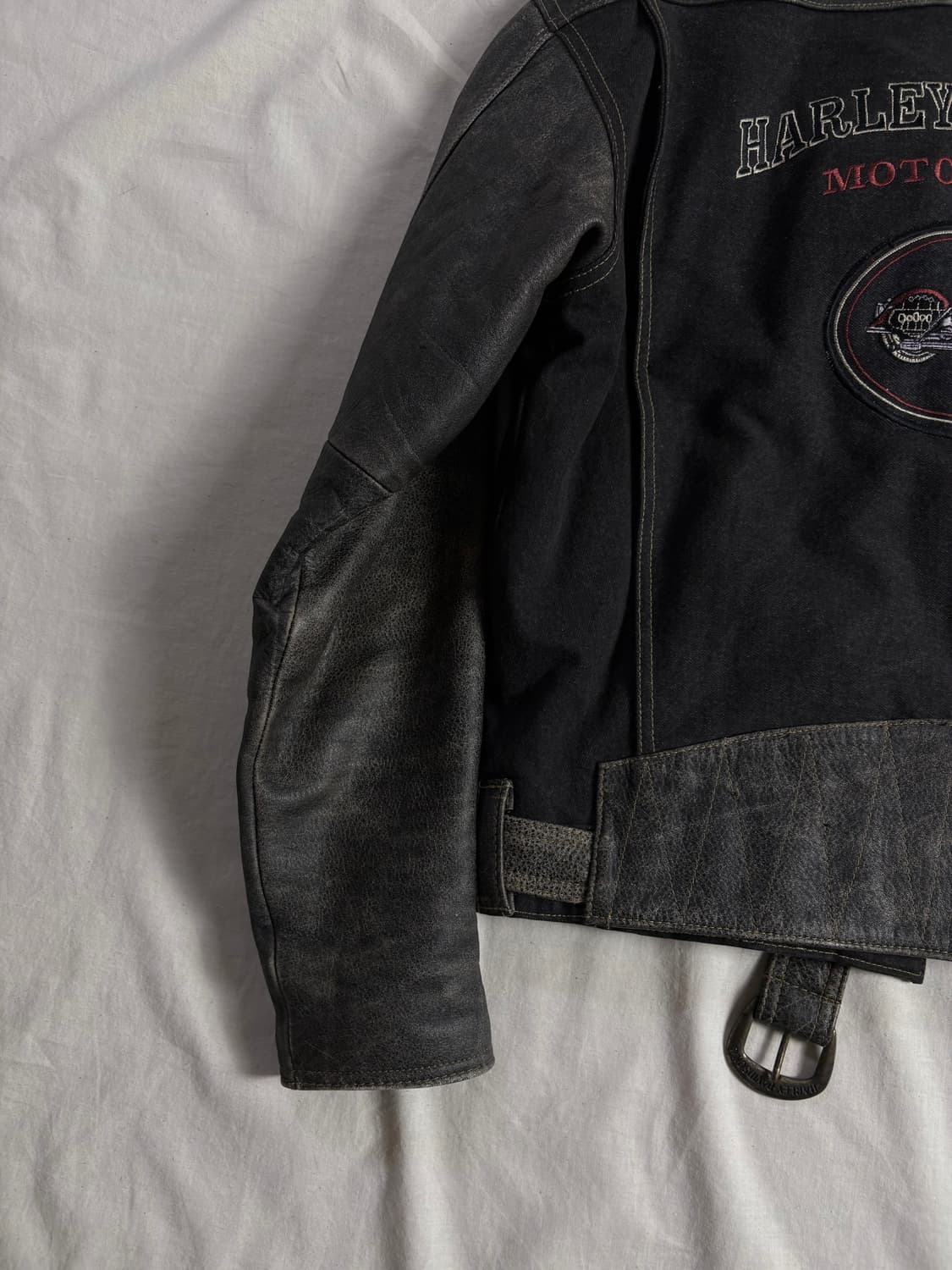 Harley Daidson 할리데이비슨 데님 레더 라이더 자켓 M 상품이미지9