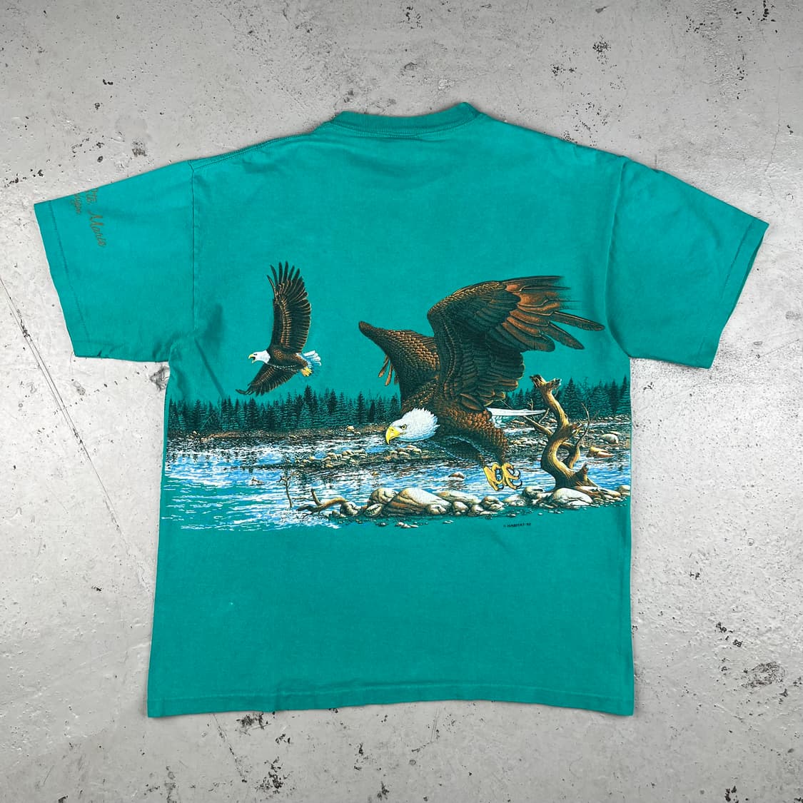 빈티지 Bald Eagle Nature 양면 그래픽 반팔 상품이미지3