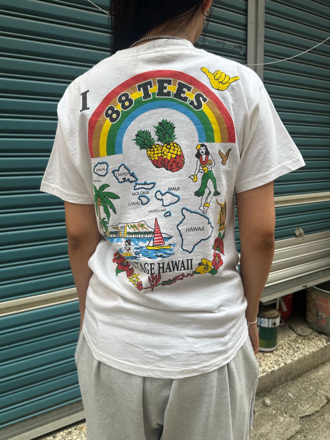 88 Tees Hawaii logo print cotton T-shirt 상품이미지1