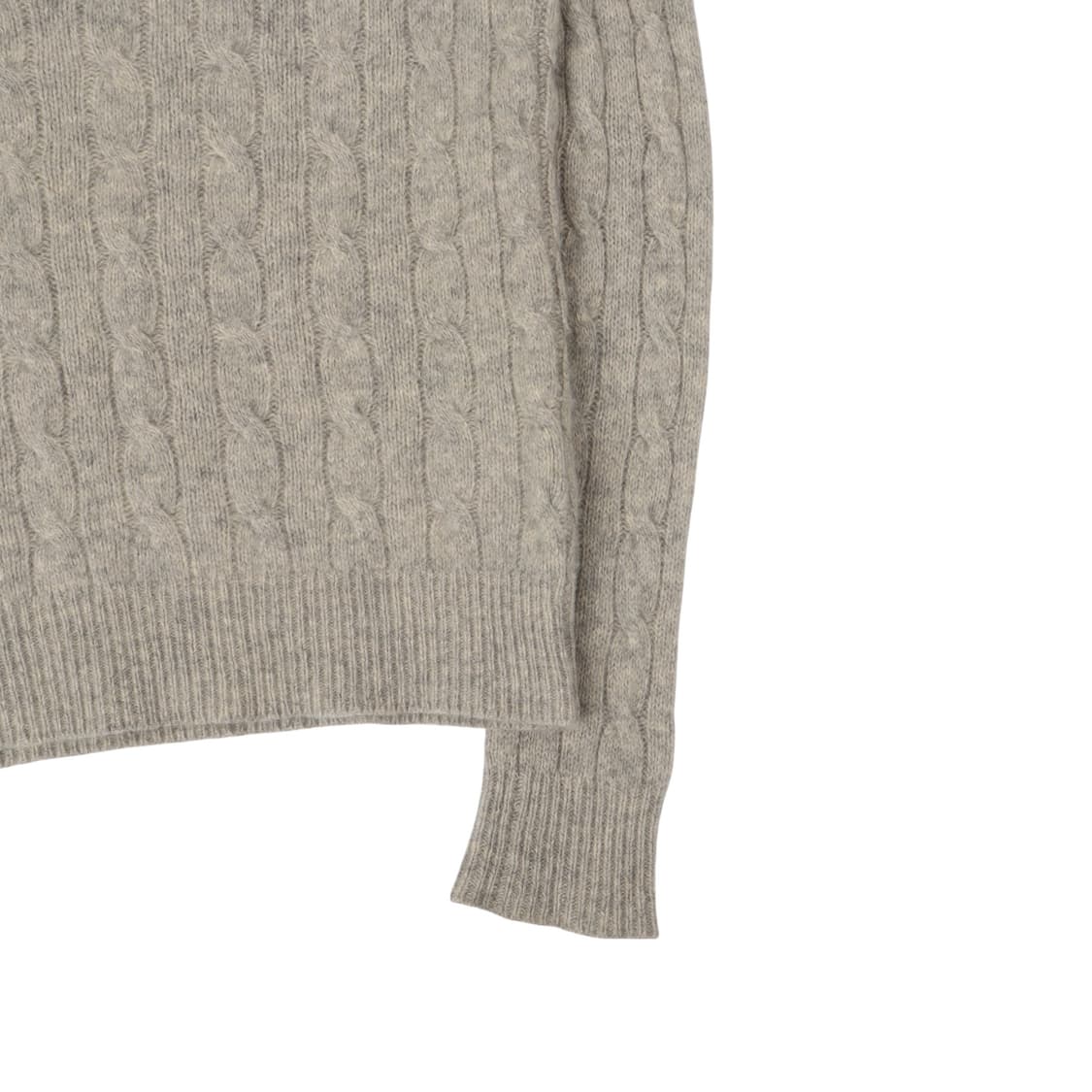 폴로 랄프로렌 그레이 울 캐시미어 케이블 브이넥 니트 상품이미지4