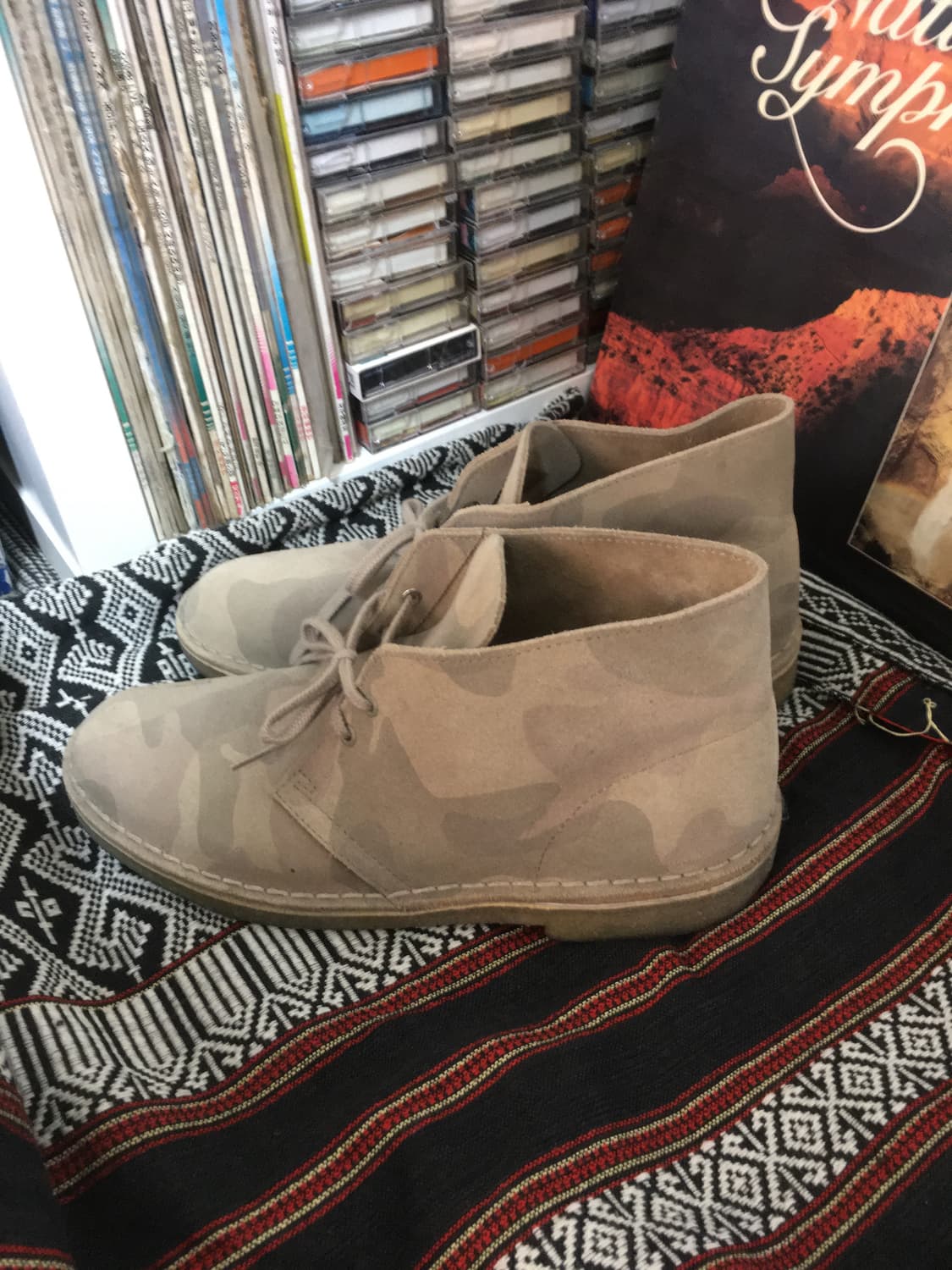 Clarks Originals Beige Camo Suede Desert 상품이미지5
