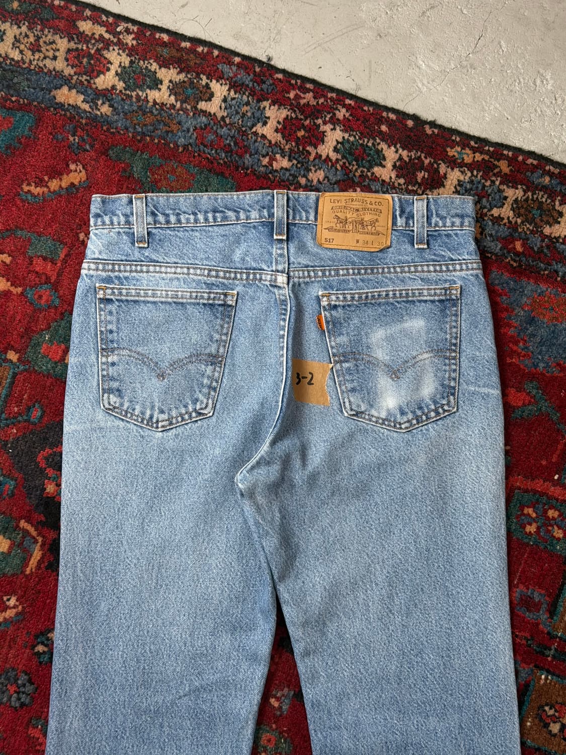 90's USA Made 빈티지 리바이스 517 오렌지탭 부츠컷 데님 상품이미지6