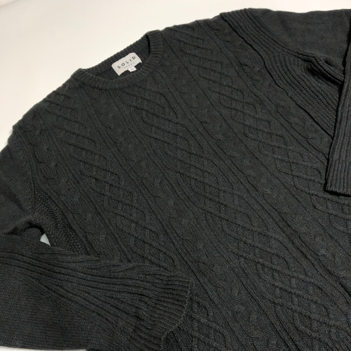 솔리드옴므 케이블 울 니트 XL 상품이미지3