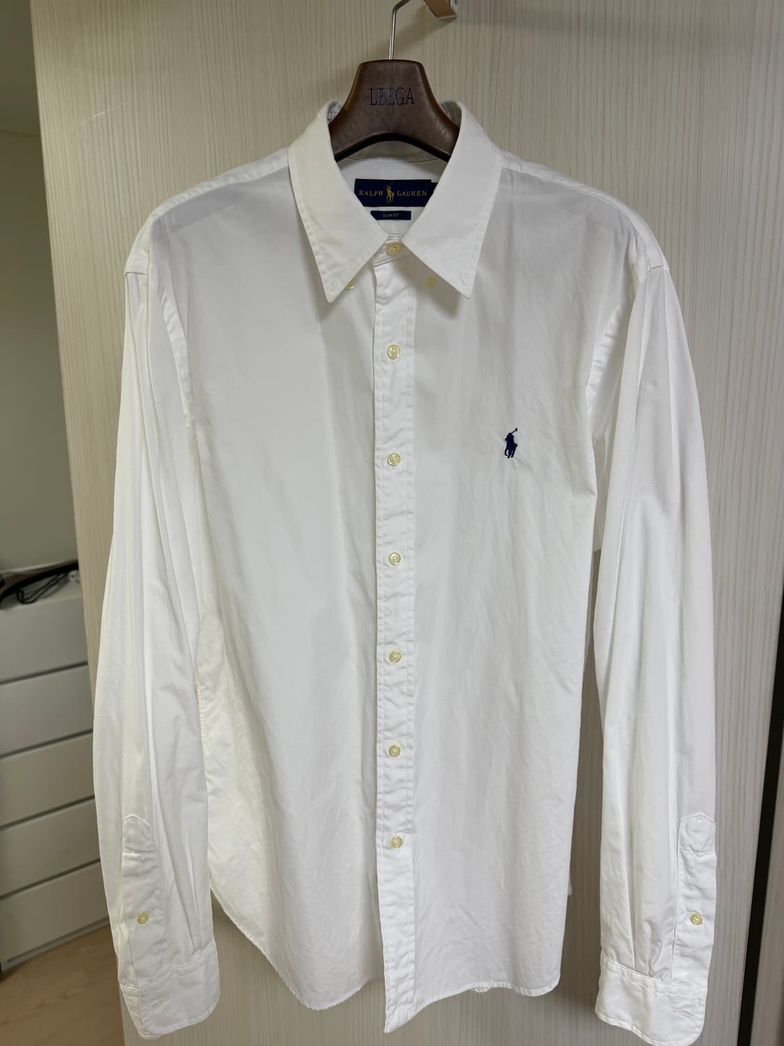 폴로 랄프로렌 포플린 셔츠 화이트 슬림핏 L 상품이미지1