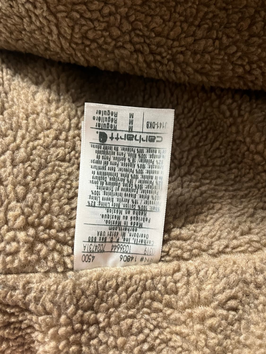 OG 칼하트 j141 디트로이트 시에라자켓 다 크브라운 상품이미지5