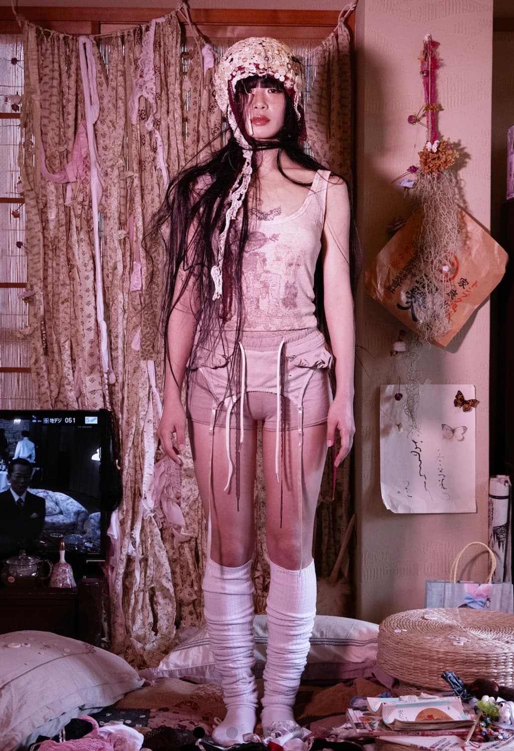 rosakittevine 그런지 레이어드 쇼츠 상품이미지1