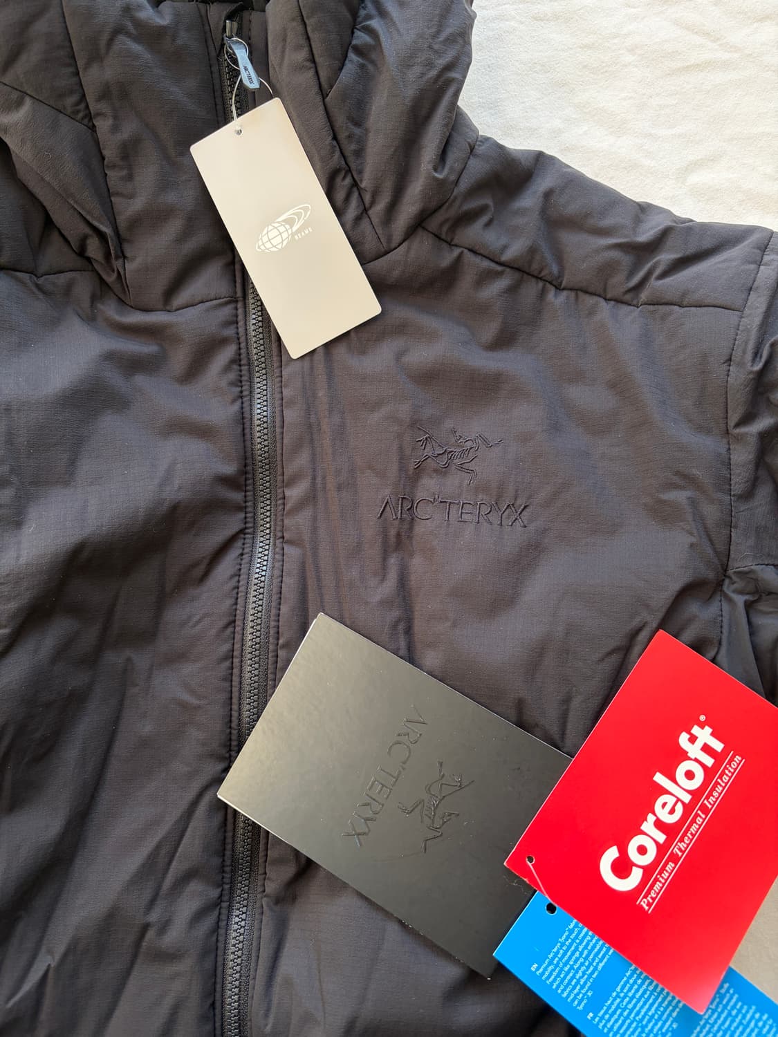 빔즈 x 아크테릭스 아톰 AR 후디 블랙 오렌지 BEAMS  Atom  상품이미지5