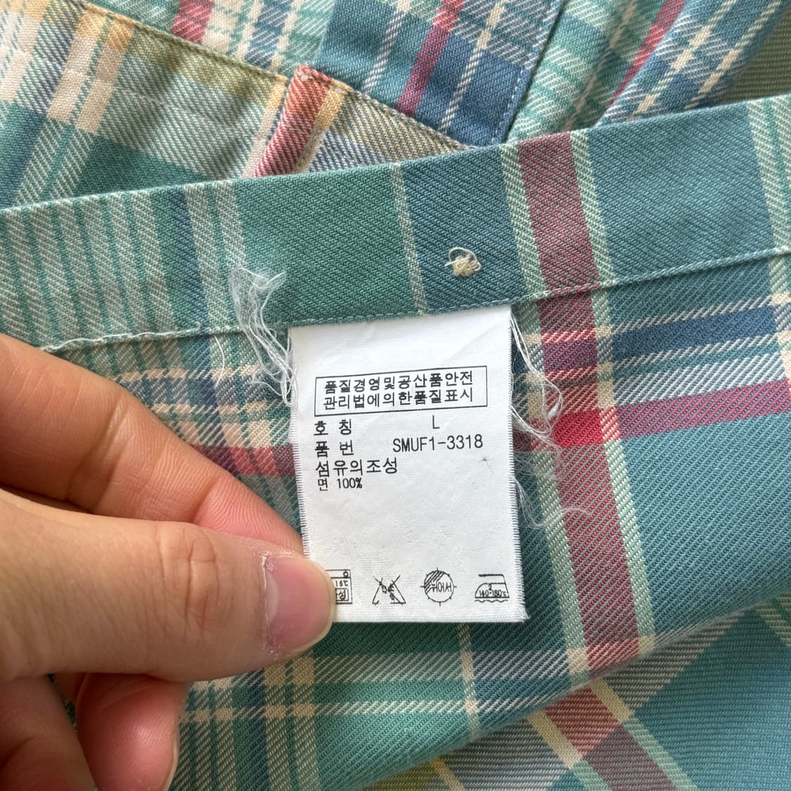 폴로랄프로렌 민트핑크 파스텔 체크셔츠 L 상품이미지6