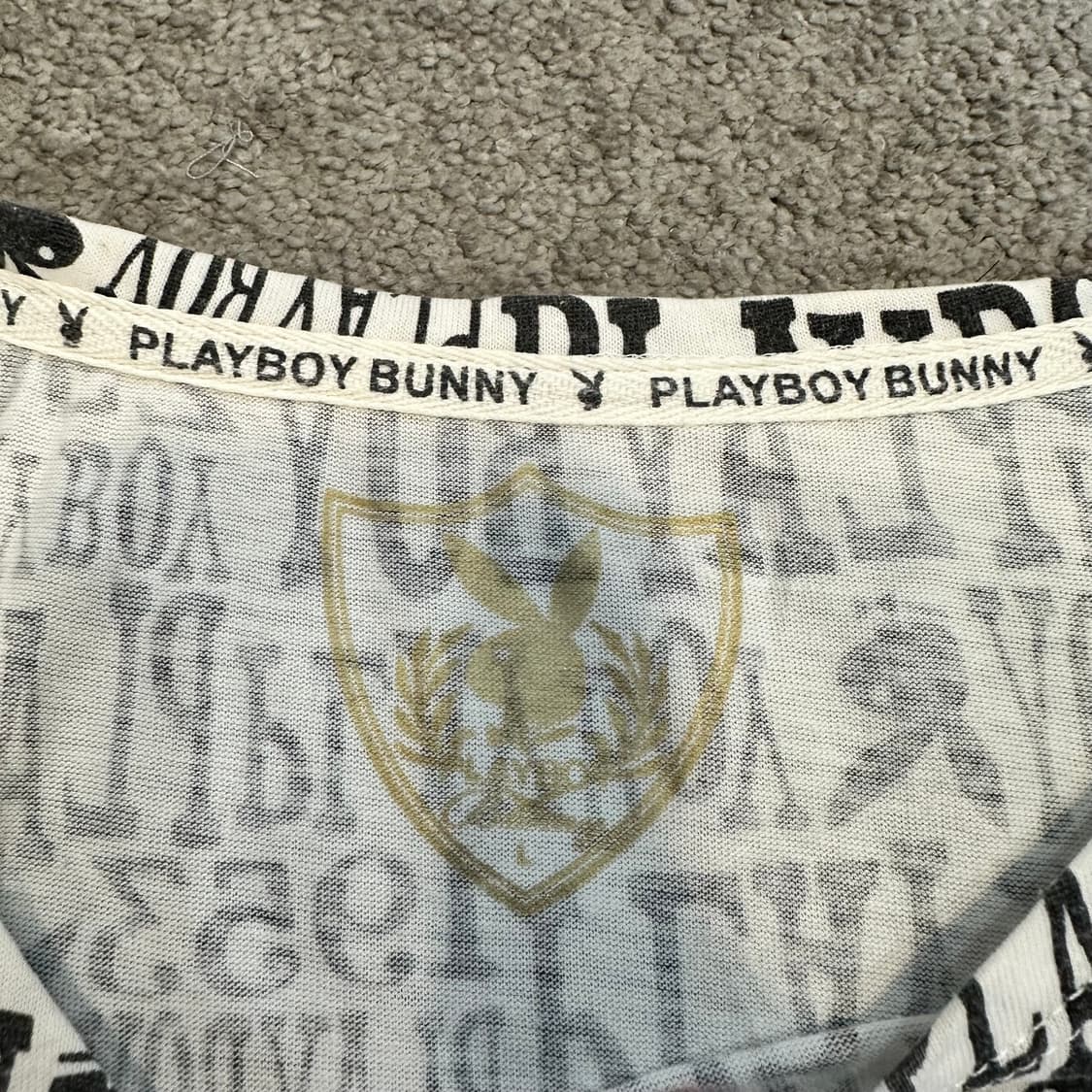 플레이보이 로고 패턴 반팔 슬리브리스L 상품이미지4