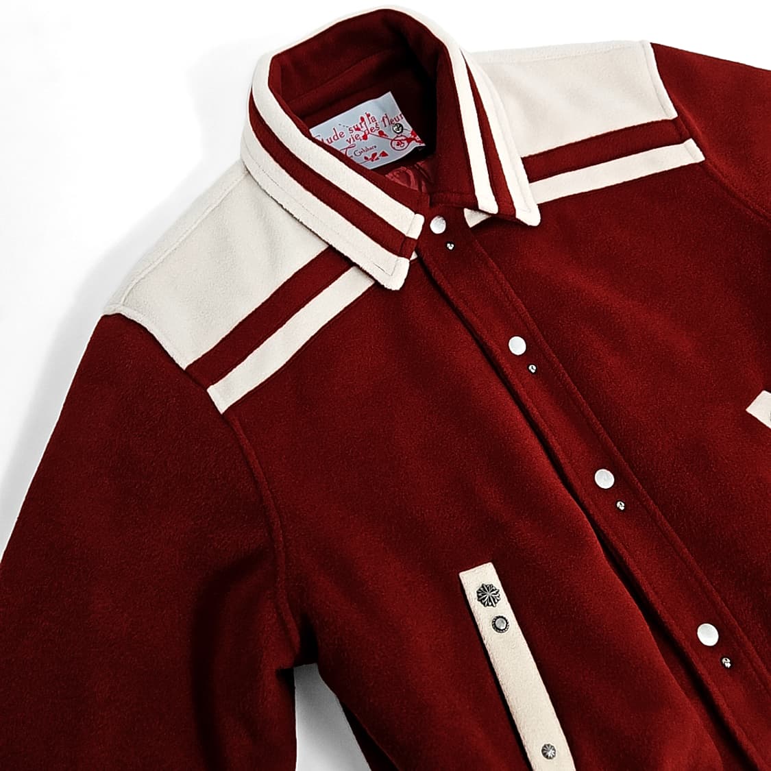 Kyne 웨스턴리벳 패딩 바시티자켓 (red) 상품이미지7