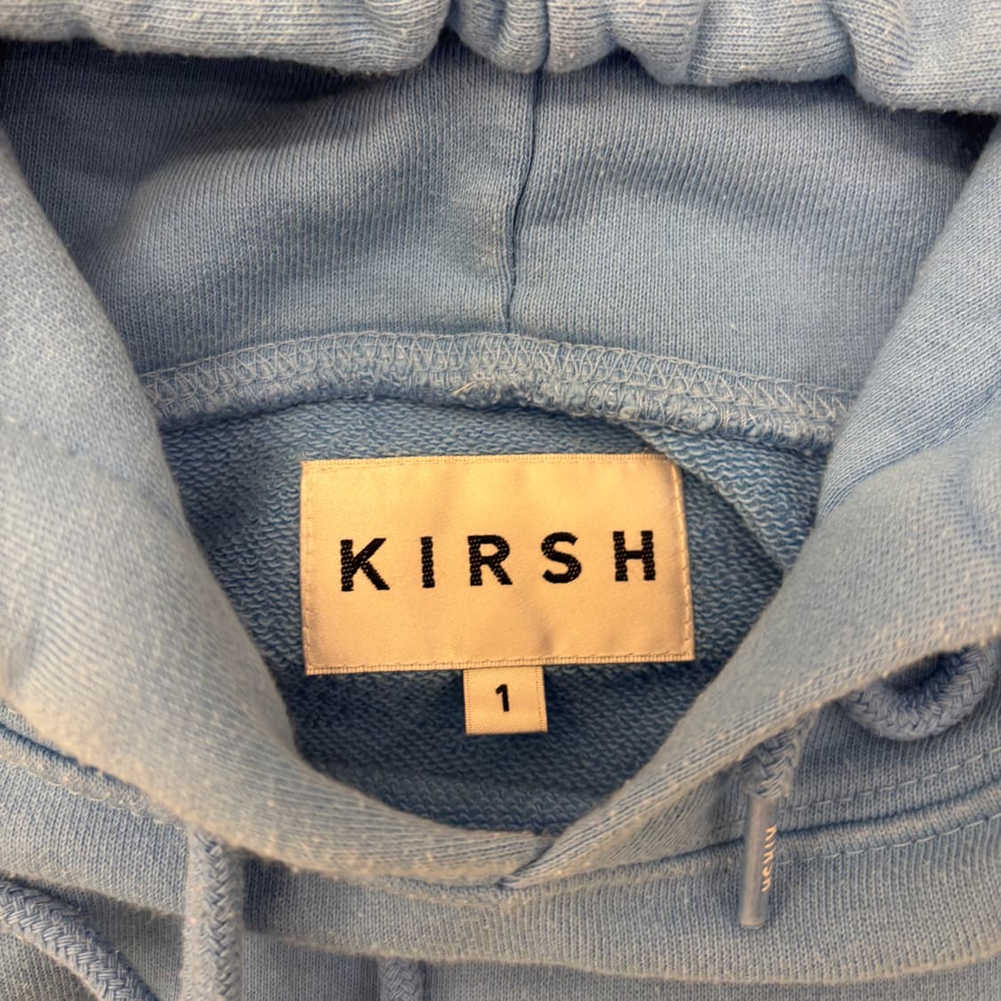 키르시 스카이블루 빅로고 후드티 상품이미지3