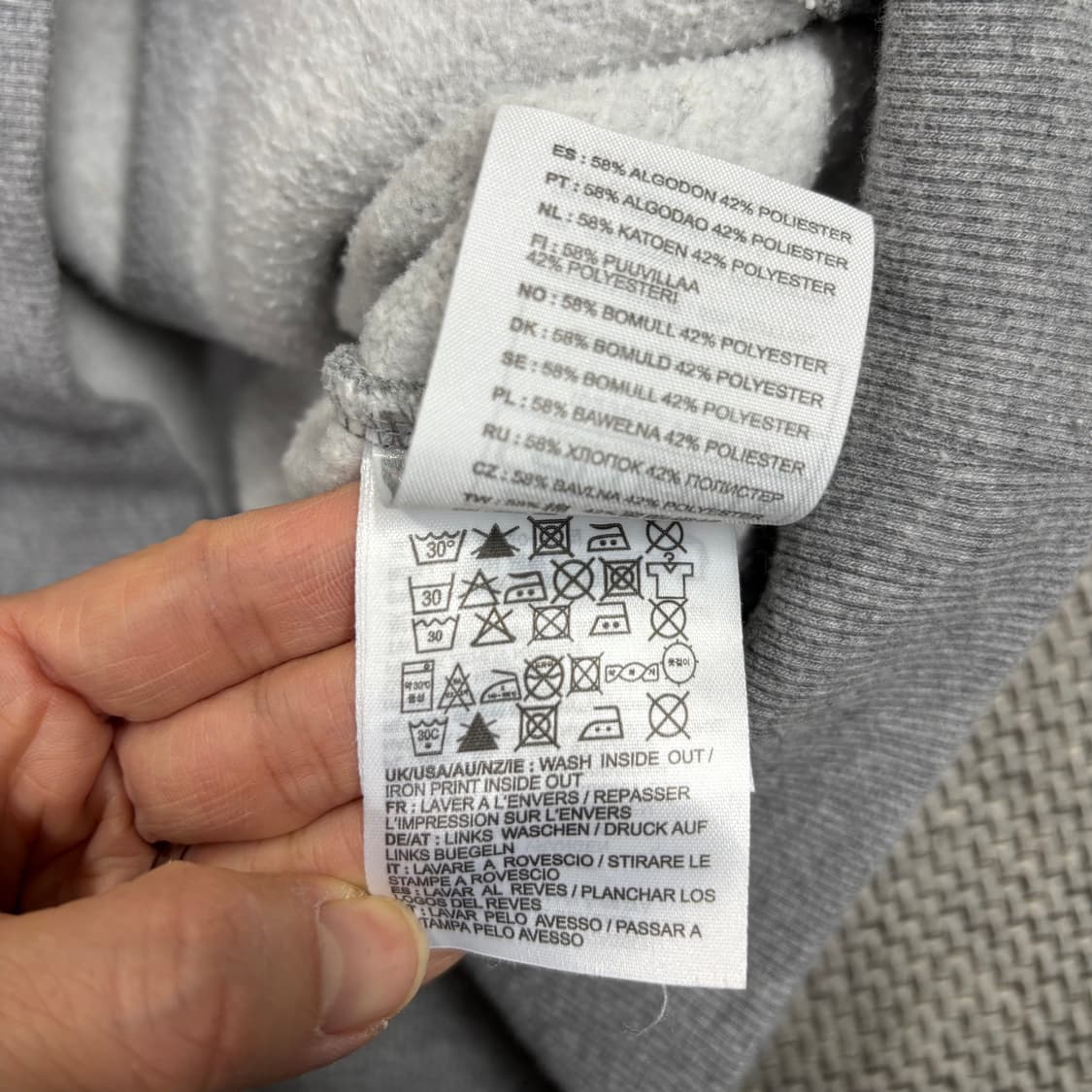 칼하트 WIP 그레이 로고 맨투맨 S 상품이미지5