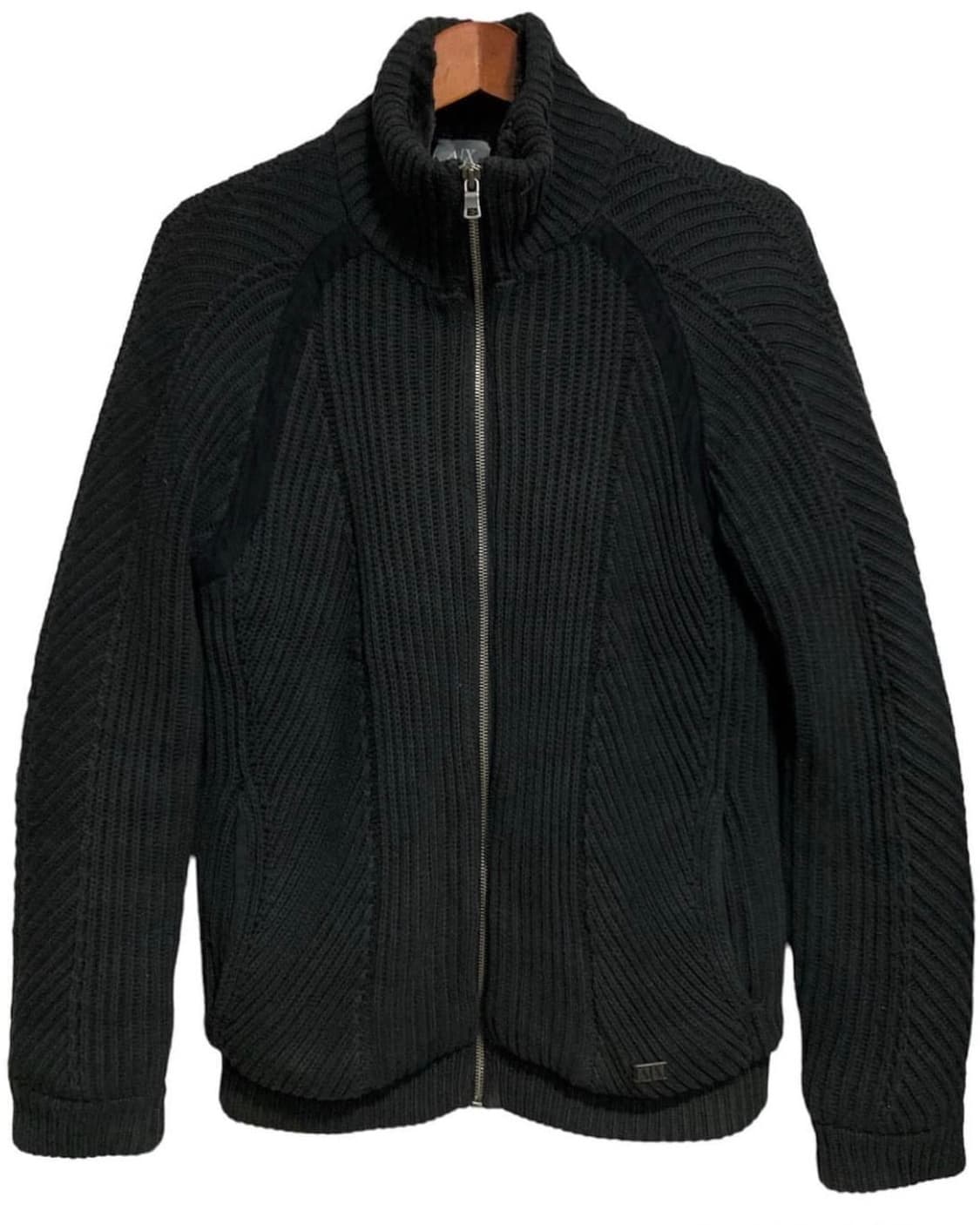 아르마니 익스체인지 라인 니트 집업 블랙 다크웨어 상품이미지6