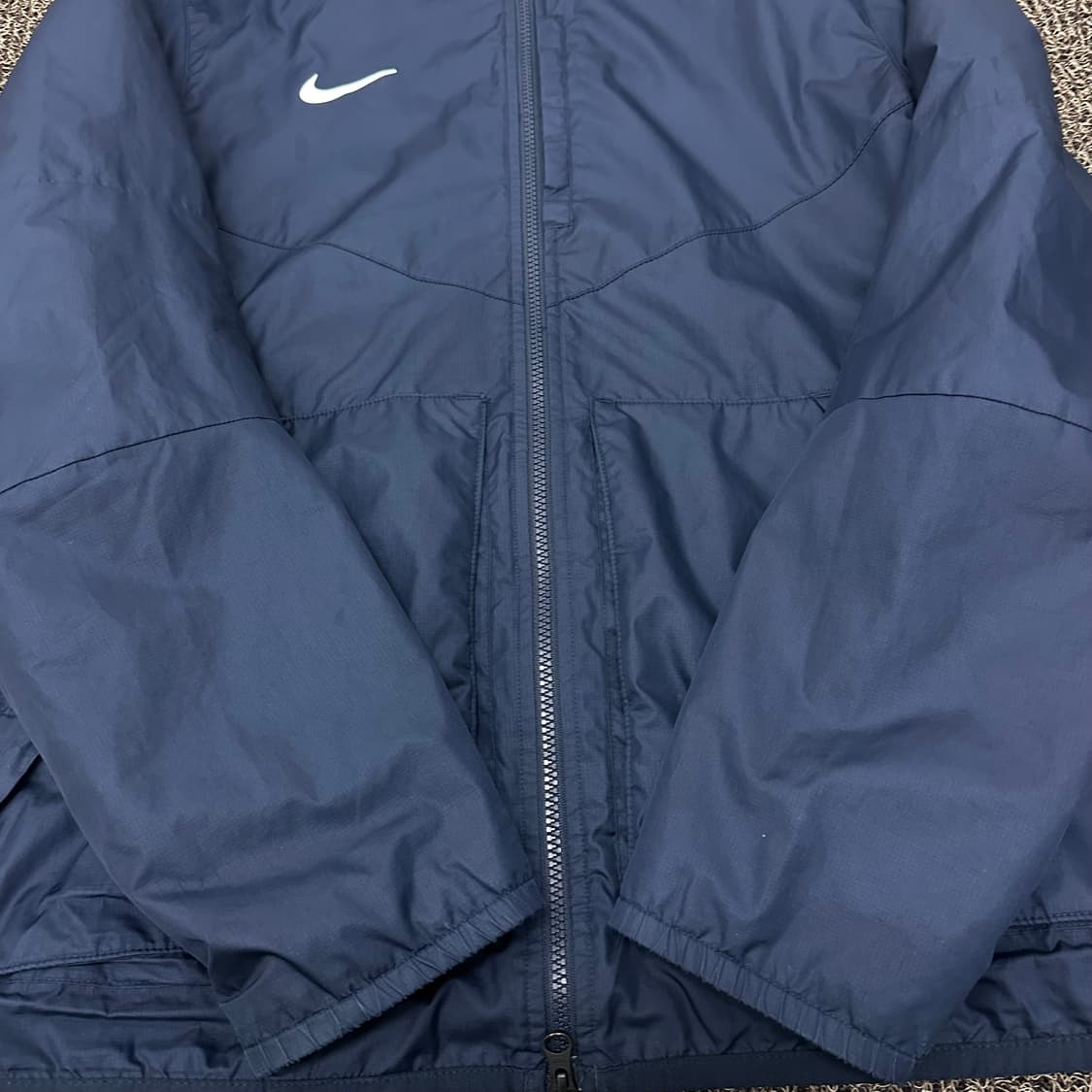 NIKE 나이키 바람막이 기모 점퍼 자켓 블루 M 상품이미지4