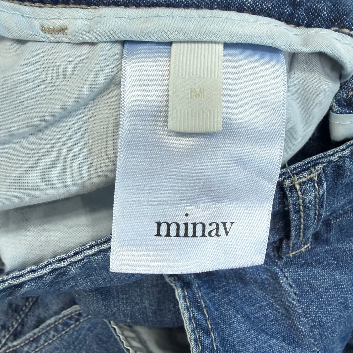 (M)미나브 minav 원턱 버뮤다 데님 반바지(미드나잇 블루) 상품이미지3