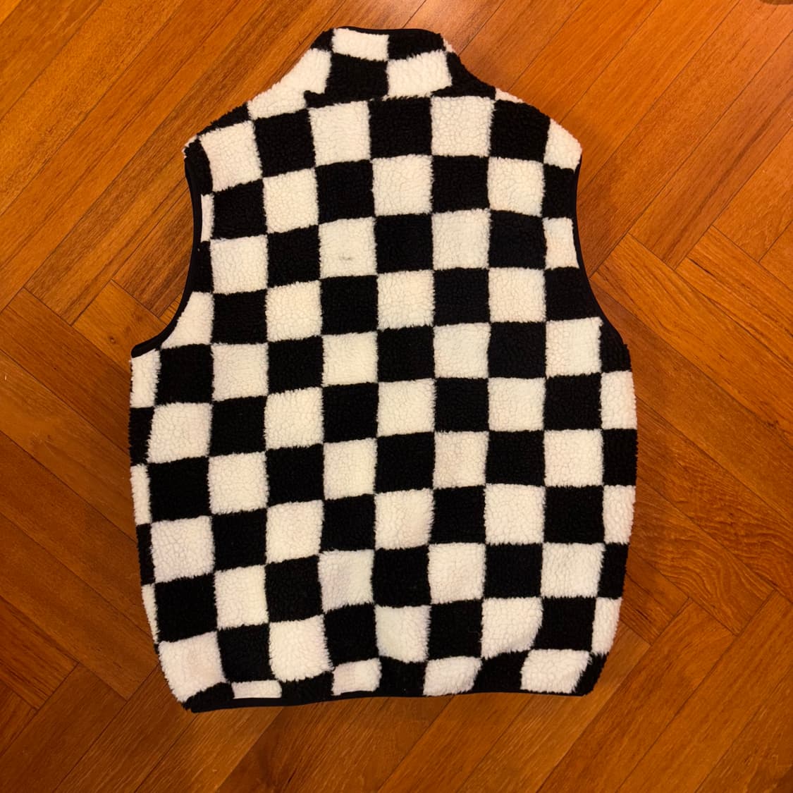 체커보드 후리스 조끼 상품이미지2