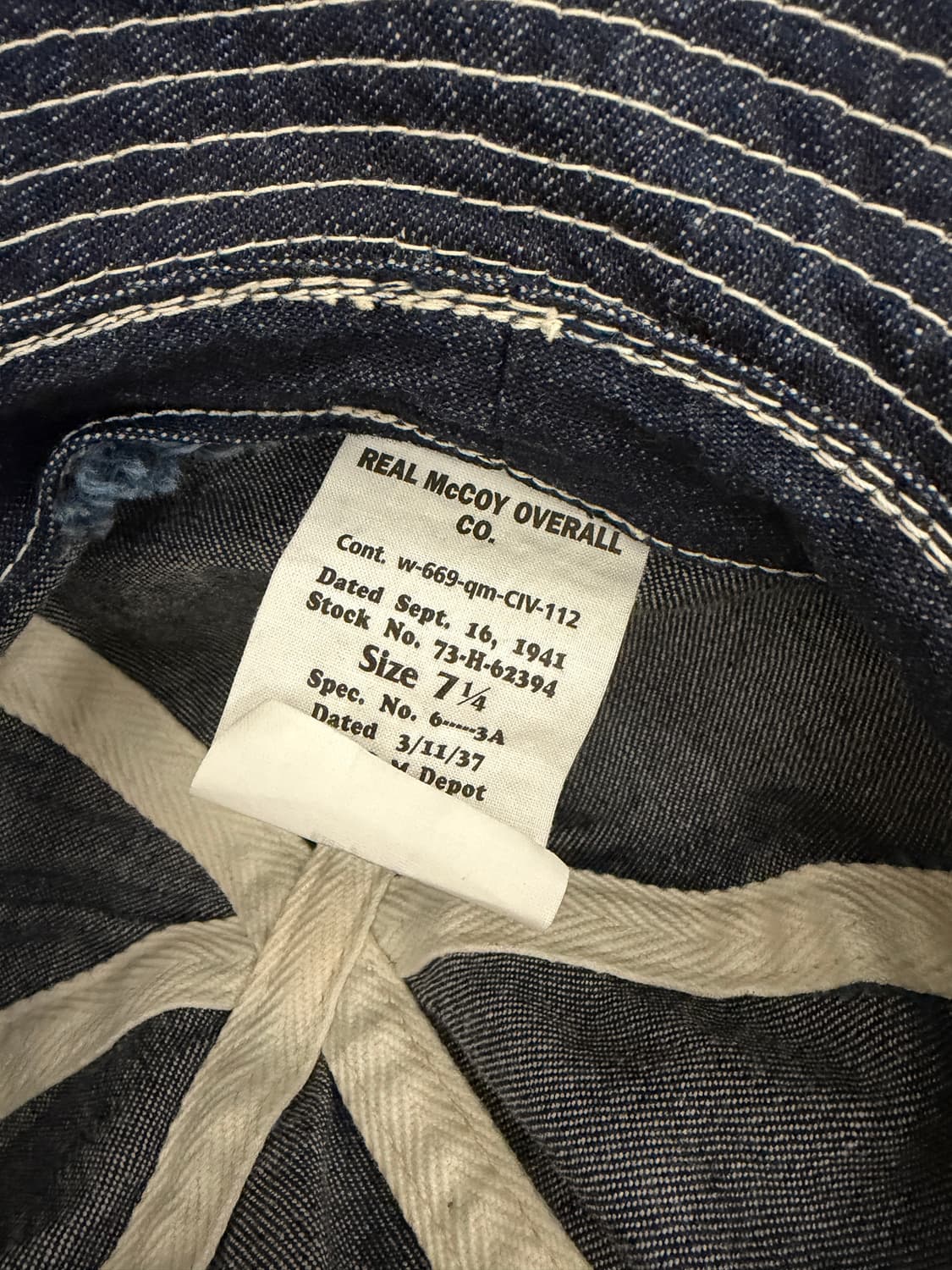 리얼맥코이 데님 아미 햇 상품이미지3