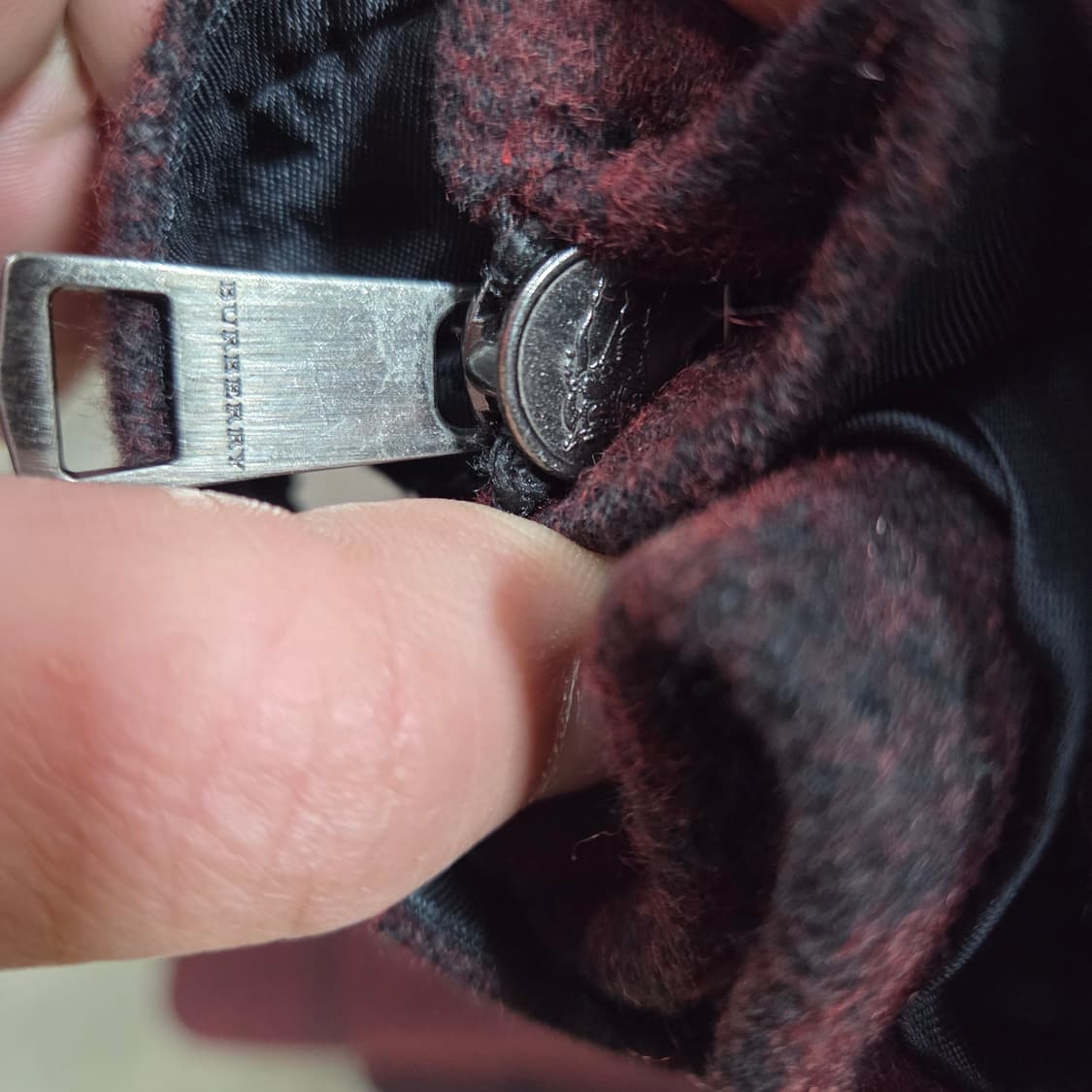 버버리 체크 롱 코트 상품이미지4