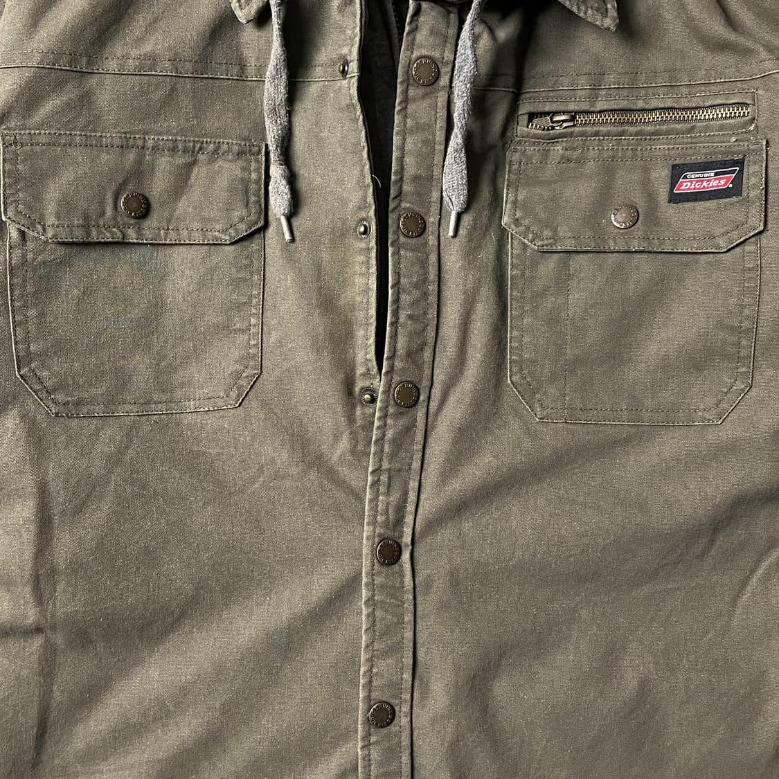 DICKIES 디키즈 빈티지 카키 후드 집업 자켓 A00803 상품이미지3