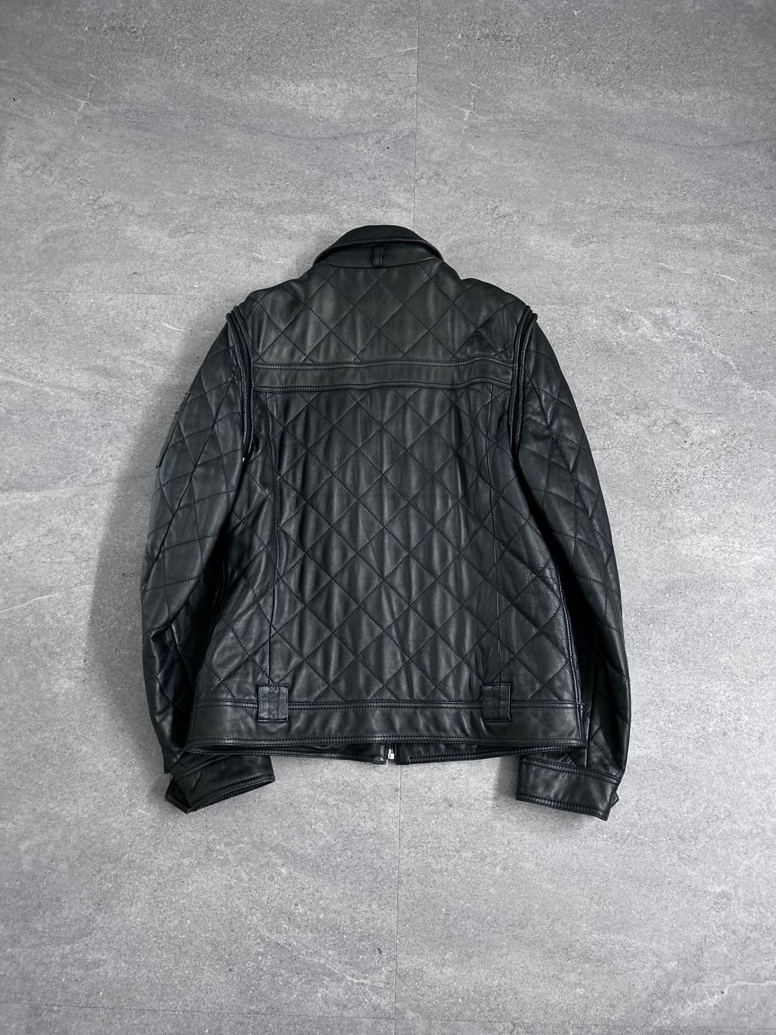 W.Dress Room 퀼티드 데터쳐블 레더 자켓 상품이미지6