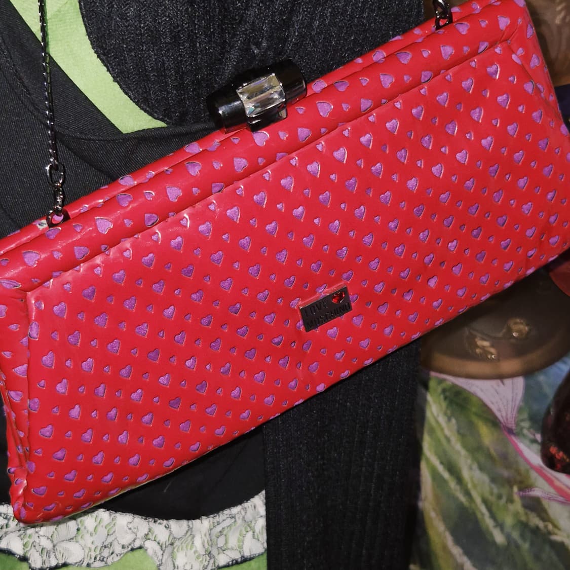 러브 모스키노 펀칭 하트 레더 3way 체인백 상품이미지8