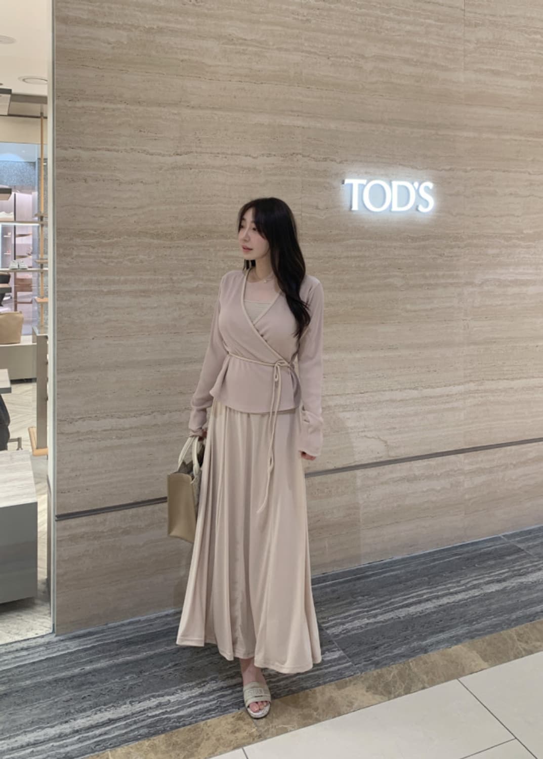 (구해요) 플랫퍼 어반 스퀘어넥 쿨링 롱원피스,어반 플리츠 가디건 상품이미지4