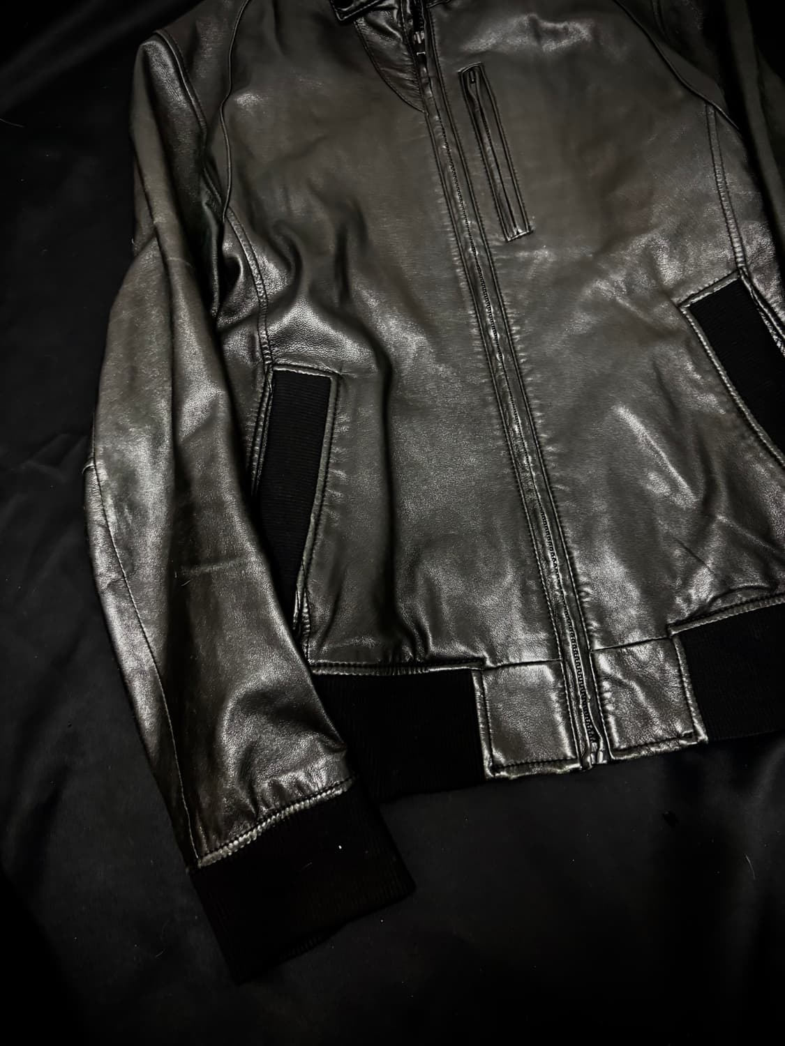 [Leather]Tate Neck Button Leather Chic J 상품이미지5