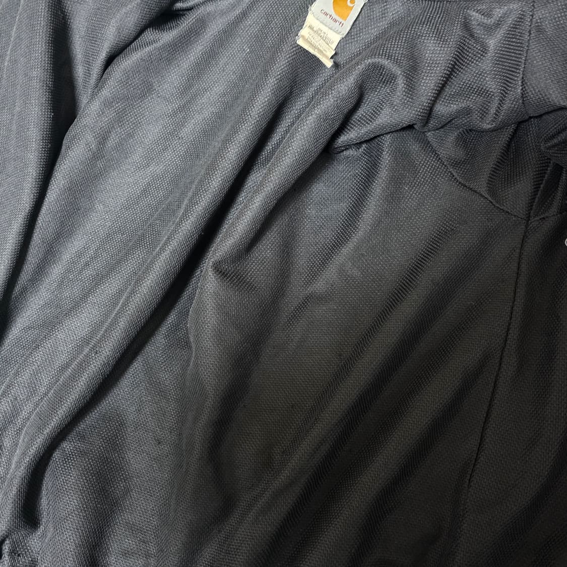 [XL] 00s 칼하트 더블페이스 트래쉬드 써멀 후드집업 블랙 칸예 상품이미지7