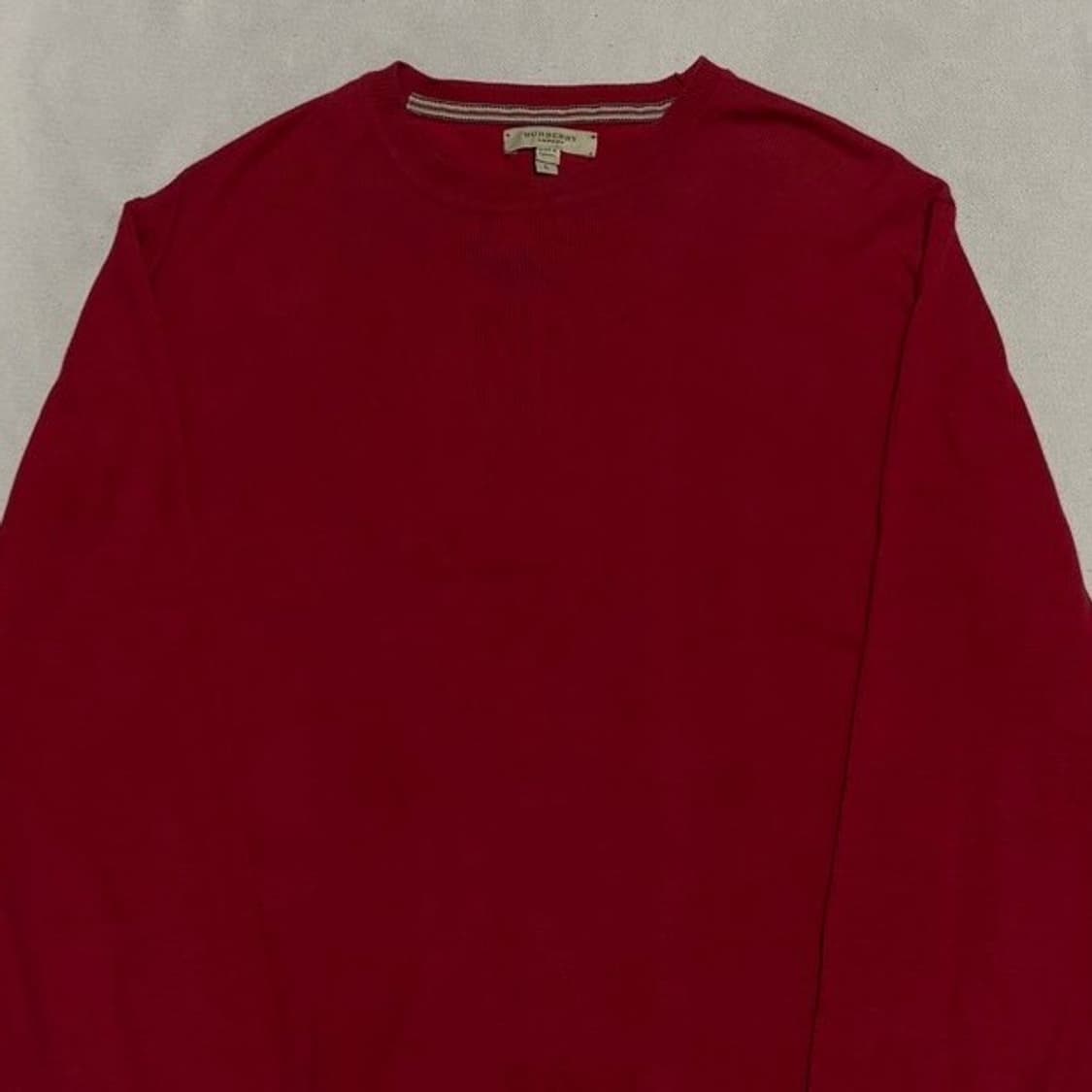 L 버버리 레드 코튼 니트 상품이미지1