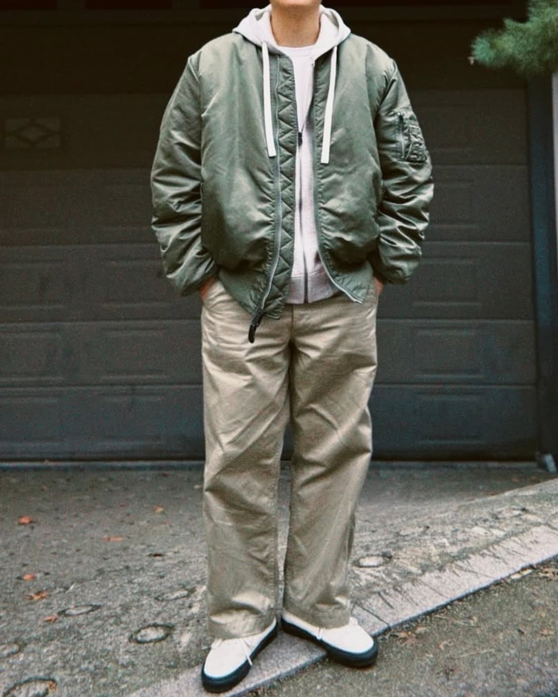 [5L] 재팬핏 알파인더스트리 ma-1 빈티지 세이지 그린 상품이미지4