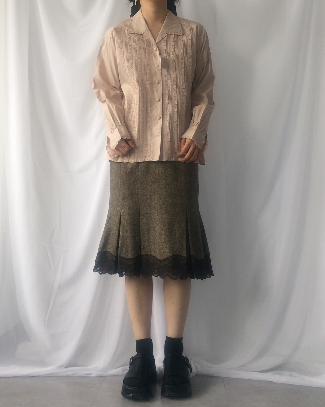 Frill point shirt jacket 상품이미지7