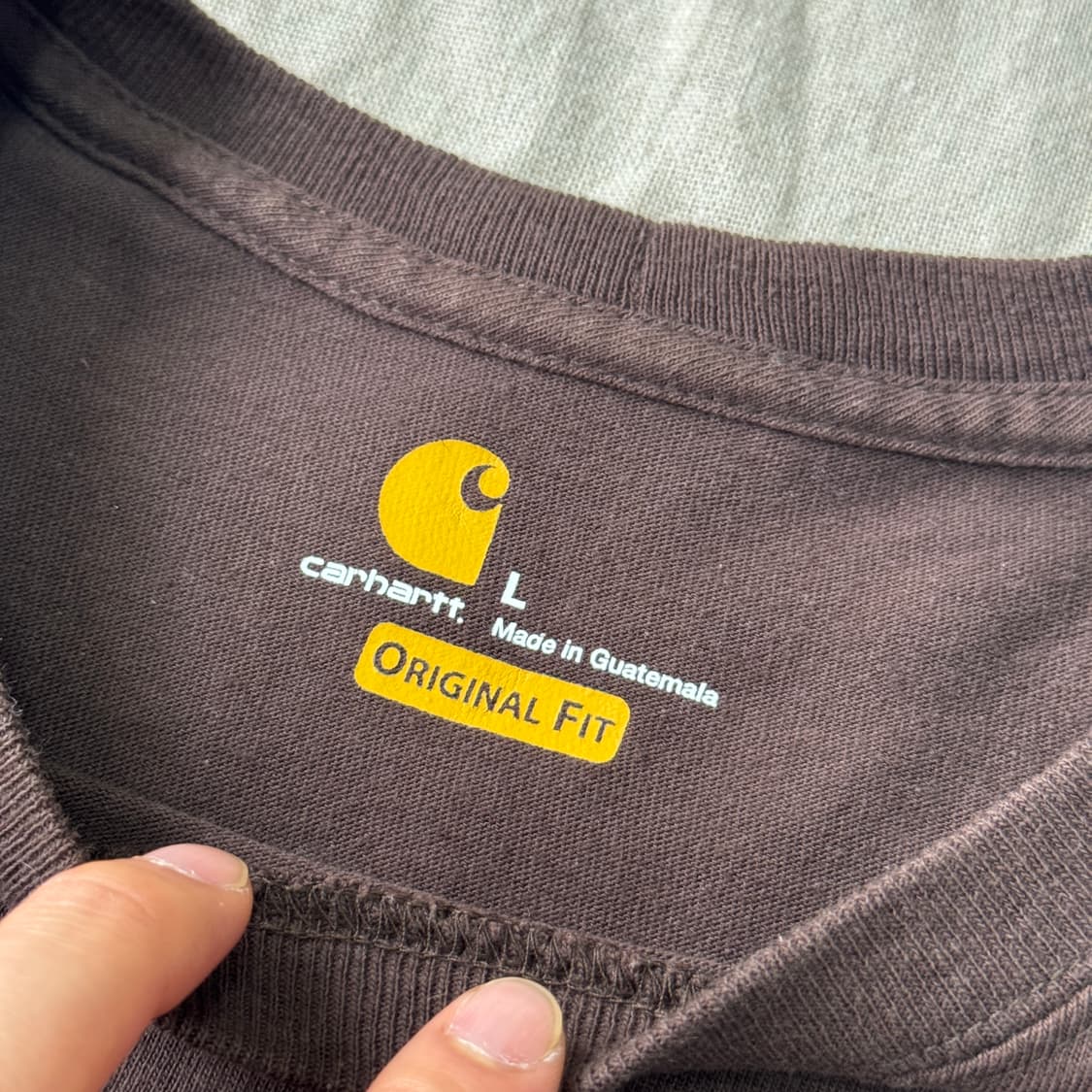 칼하트 브라운 포켓 반팔 L 상품이미지4