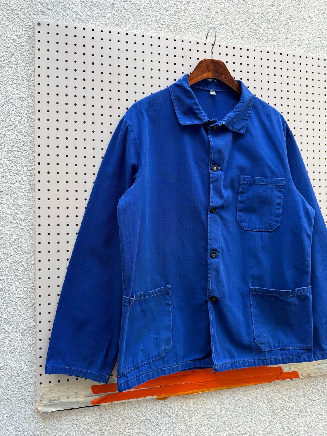 OLD VINTAGE WASHED BLUE HBT 헤링본 프렌치워크자켓 상품이미지3